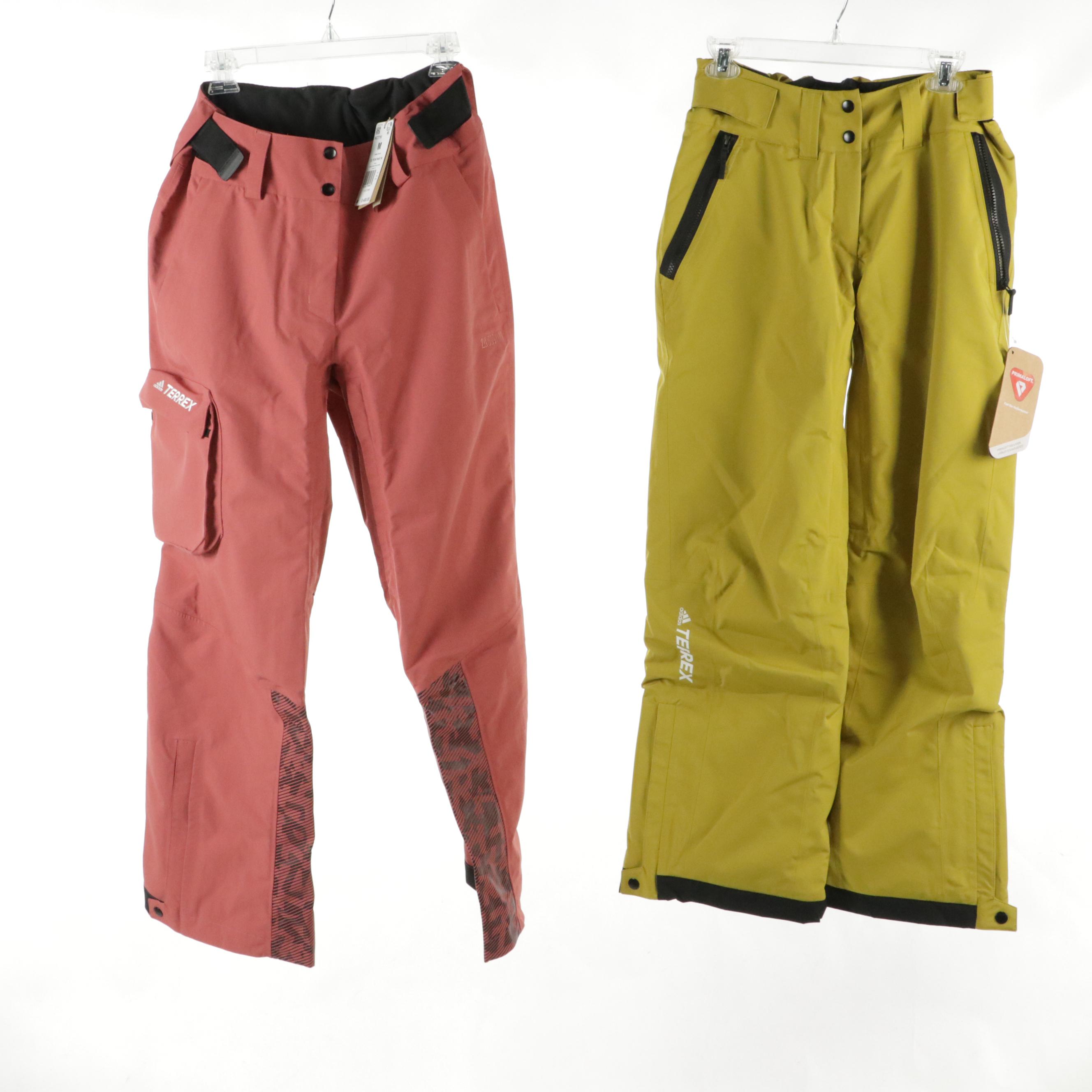 Adidas Terrex Ski Pants in 'Wonder Red' & 'Pulse Green', Other Detroit Crewnecks