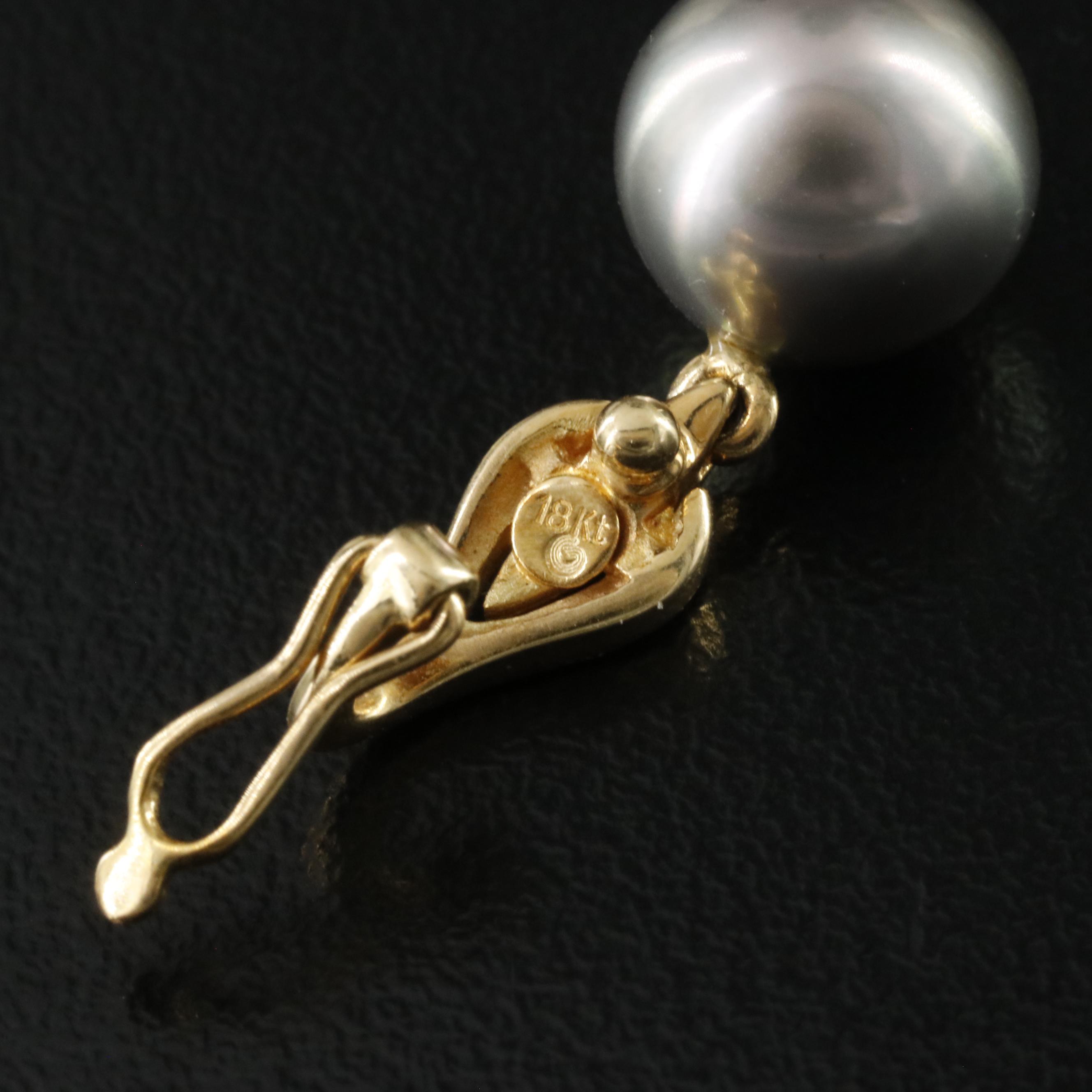 18K Pearl and Diamond Enhancer Pendant