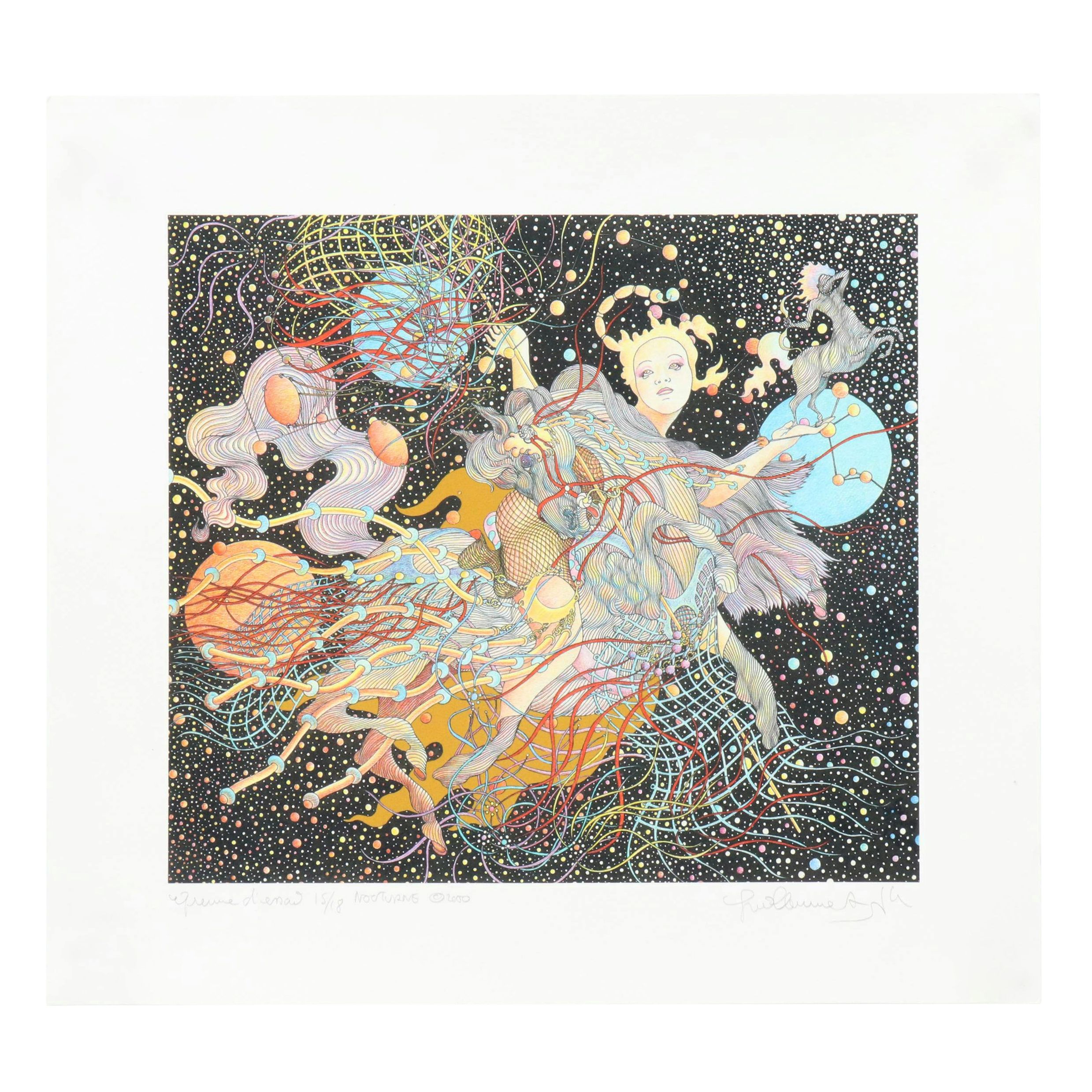 Guillaume Azoulay Surrealist Giclée "Nocturne," 2000