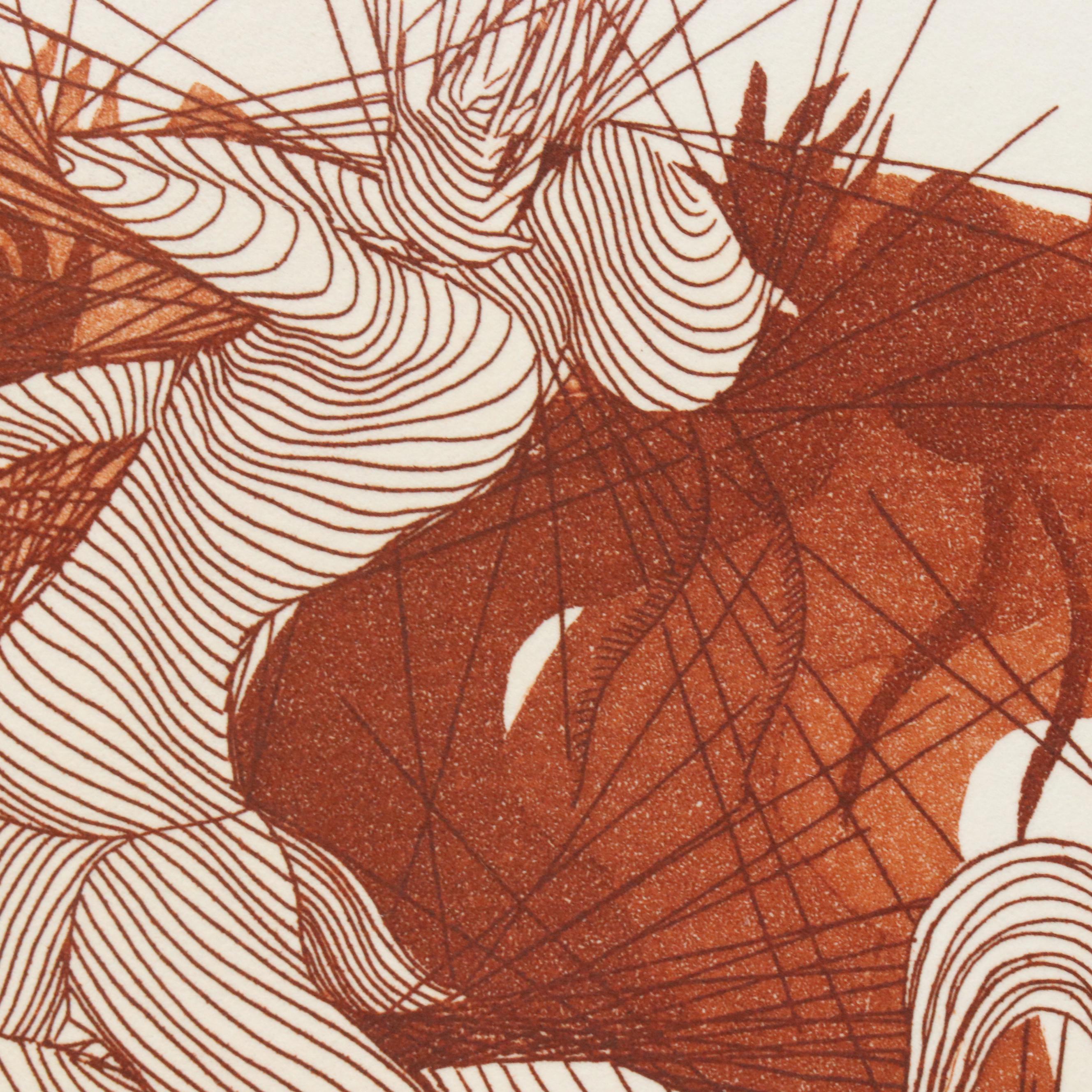 Guillaume Azoulay Etching "Taurus Sépia," 2006