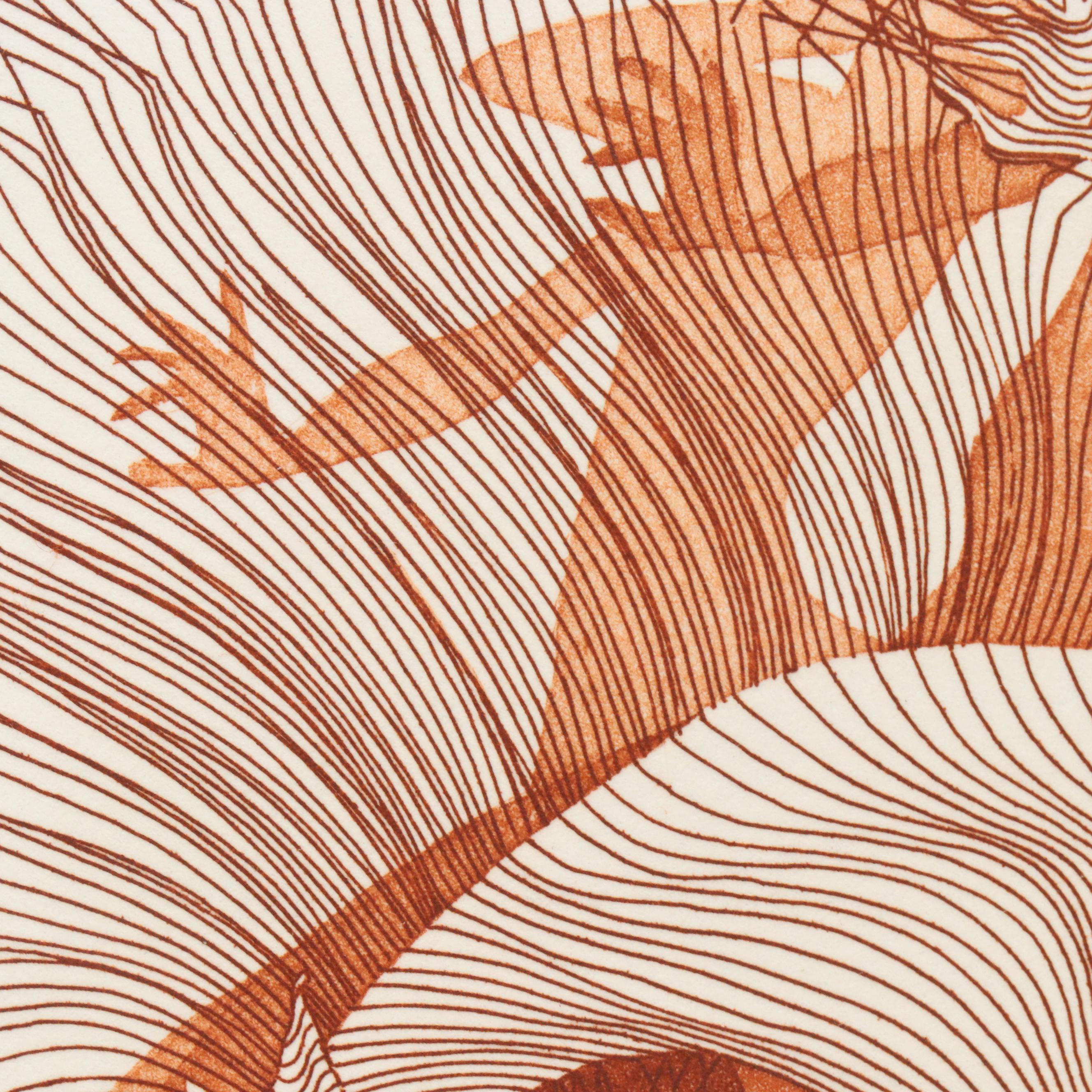 Guillaume Azoulay Etching "Taurus Sépia," 2006