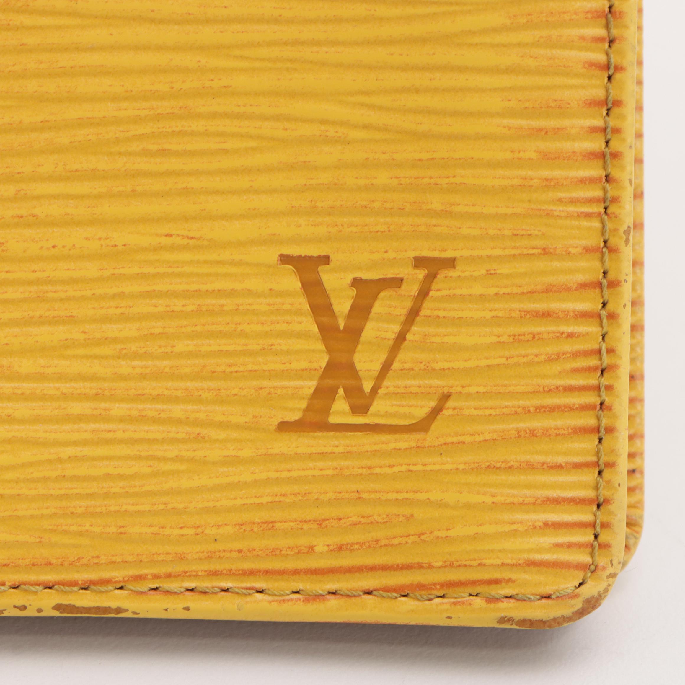 Louis Vuitton Porte-Cartes Crédit Yen Long Wallet in Yellow Epi Leather