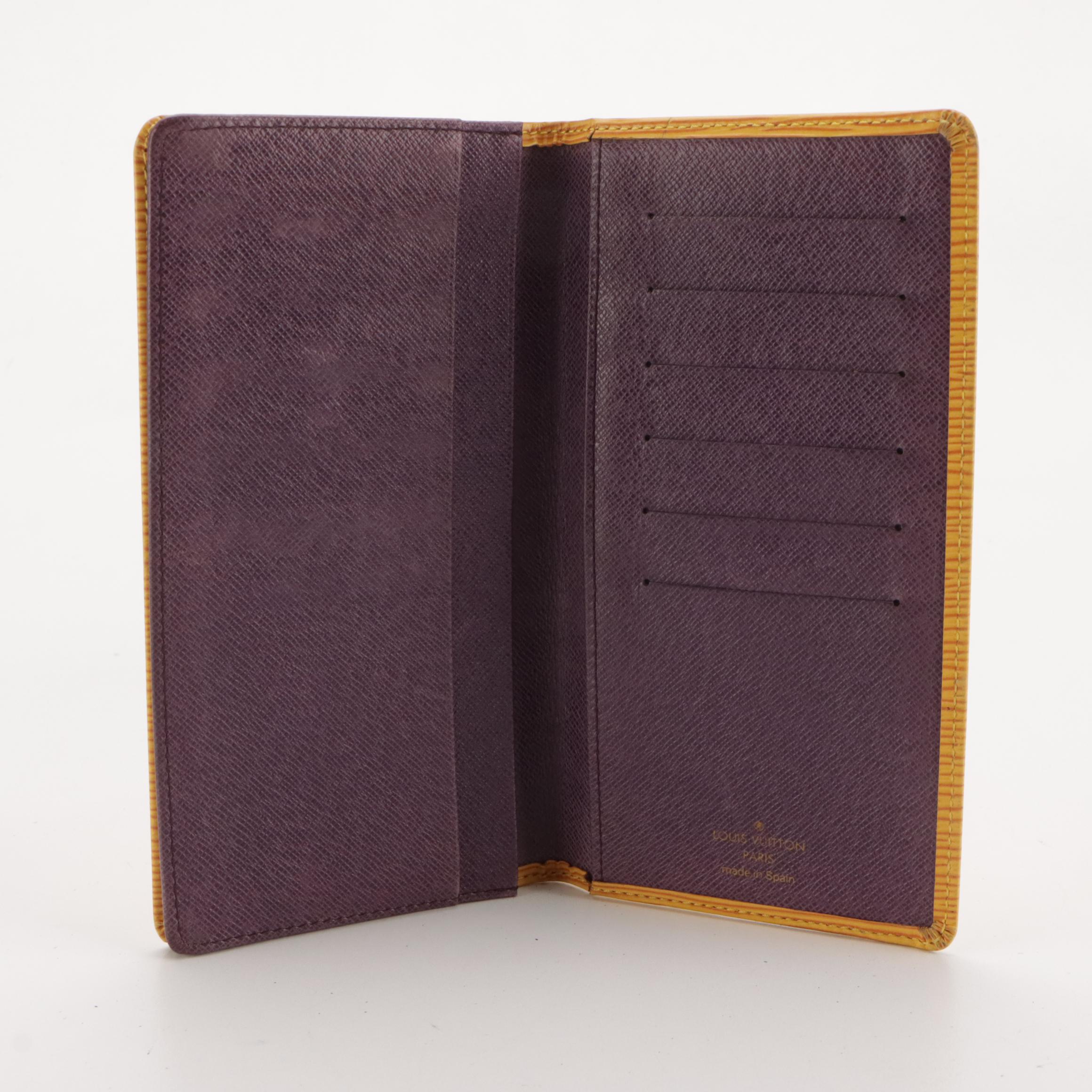 Louis Vuitton Porte-Cartes Crédit Yen Long Wallet in Yellow Epi Leather