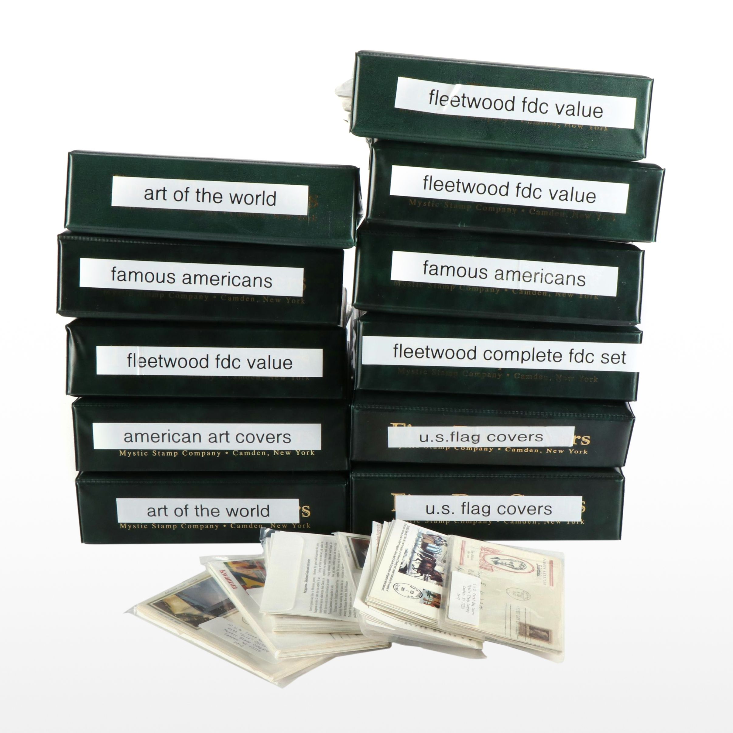 Eleven Albums of U.S. First Day Covers, Unaddressed, Various Subjects