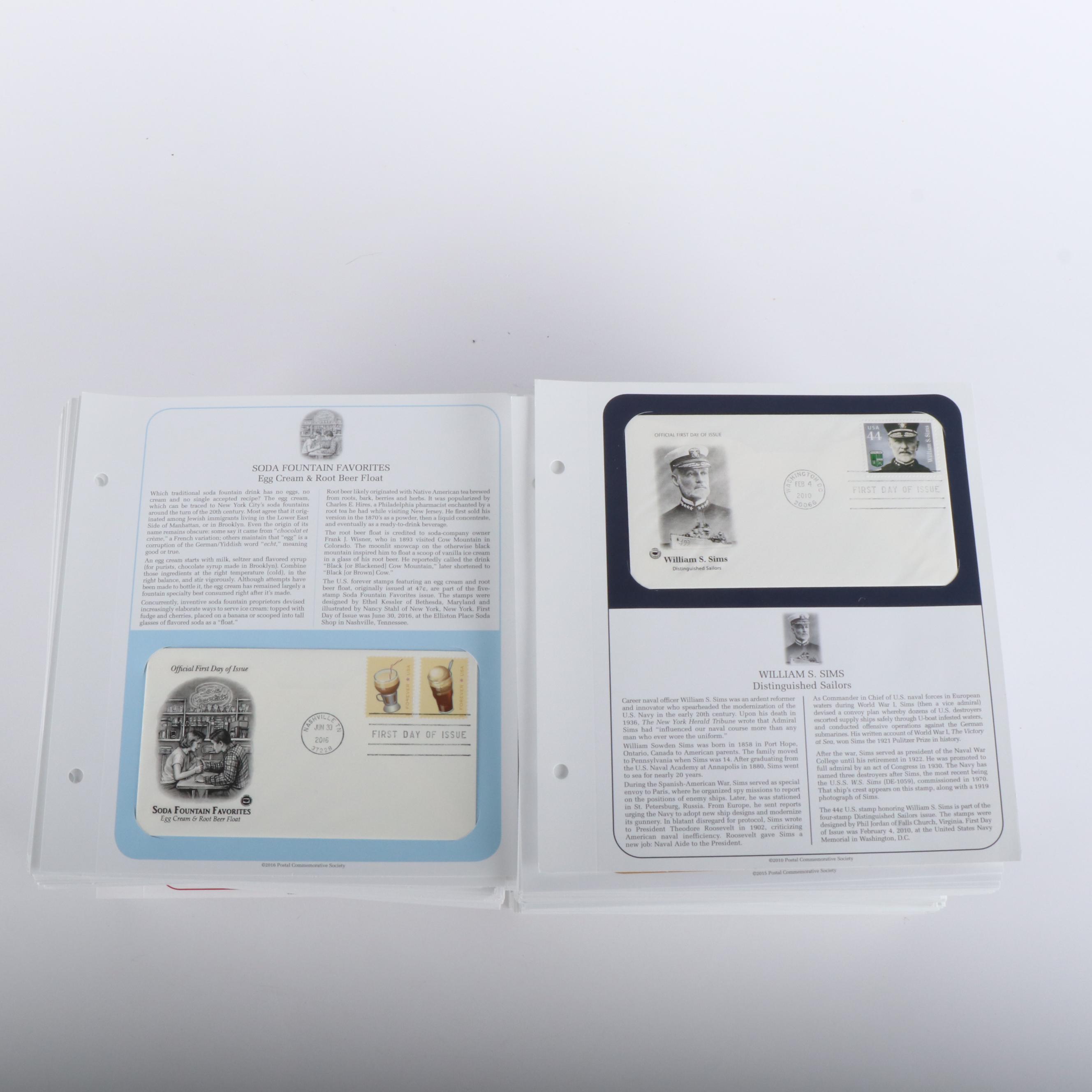 Approximately 600 U.S. First Day Covers Mounted in Panels, 2000s