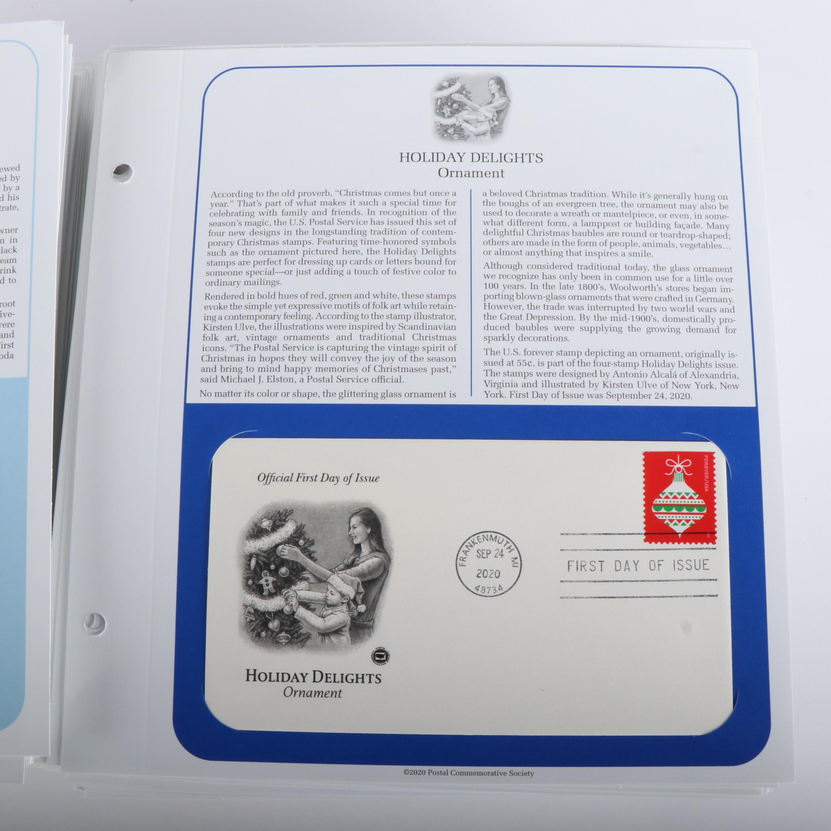 Approximately 600 U.S. First Day Covers Mounted in Panels, 2000s