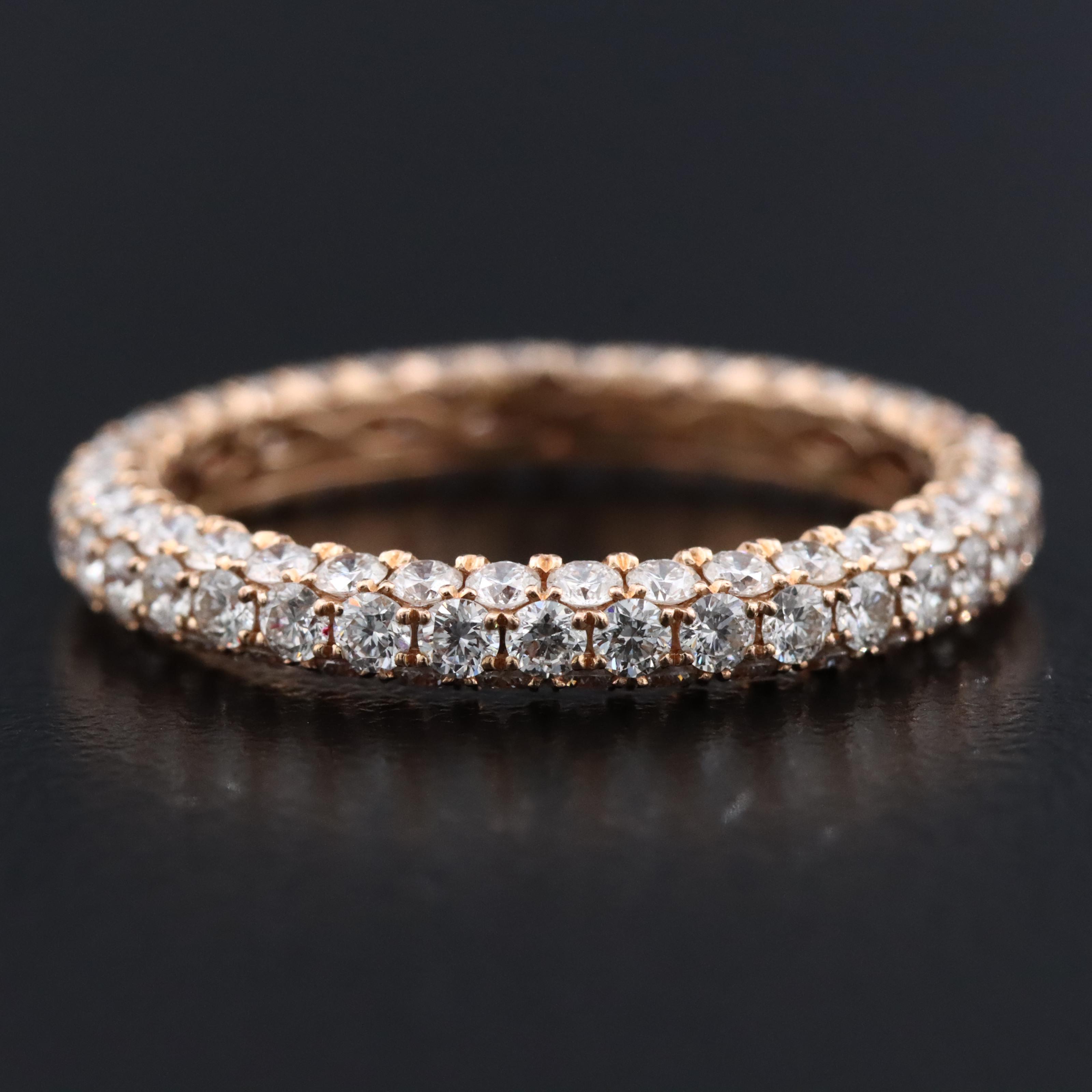 18K Rose Gold 2.02 CTW Diamond Eternity Band