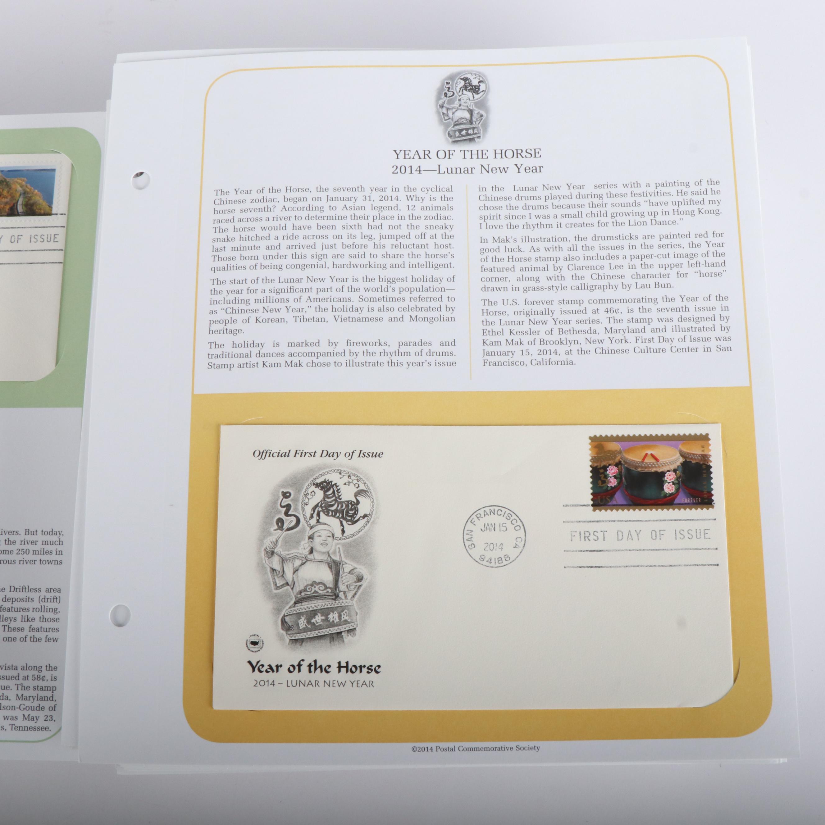 Approximately 600 U.S. First Day Covers Mounted in Panels, 2000s