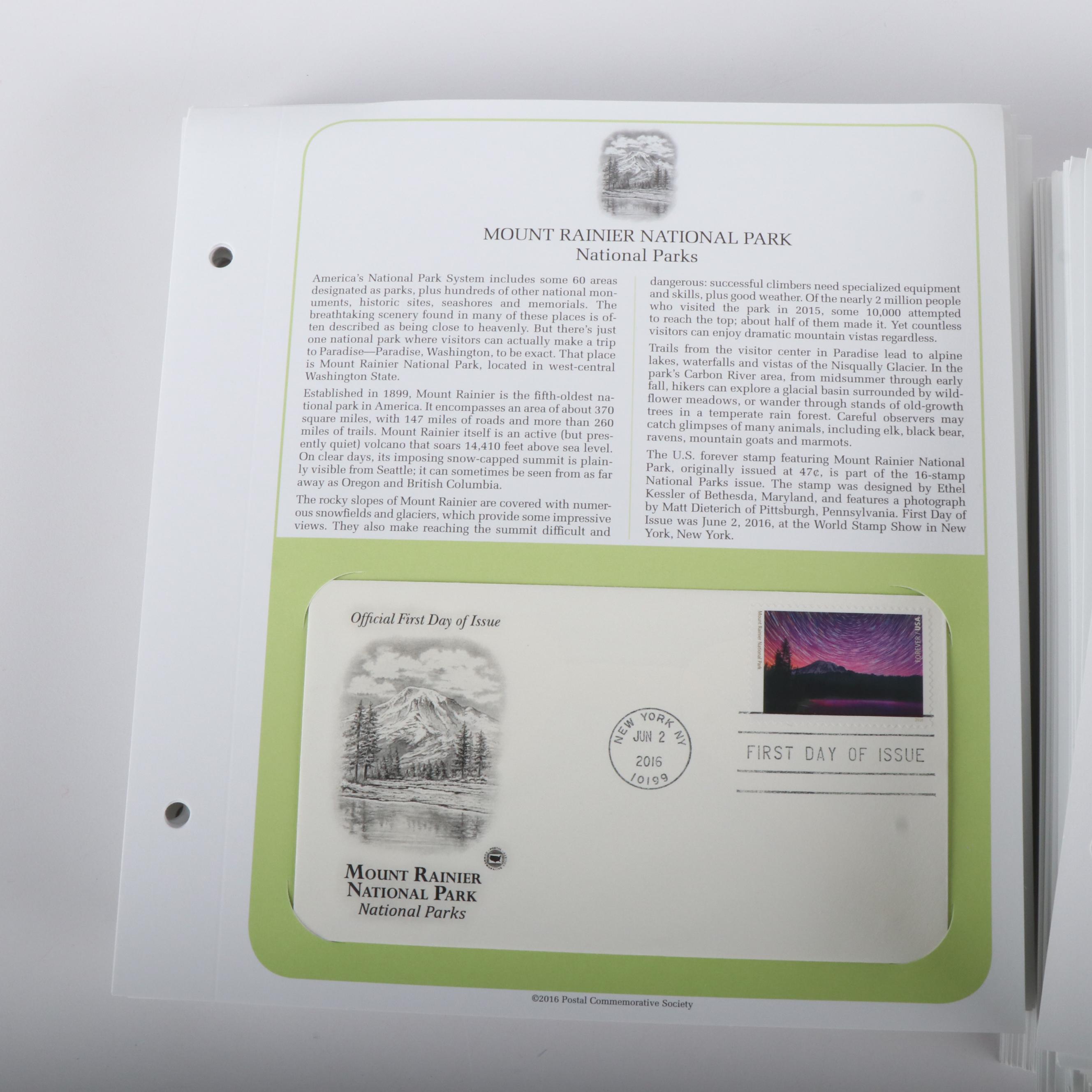 Approximately 600 U.S. First Day Covers Mounted in Panels, 2000s