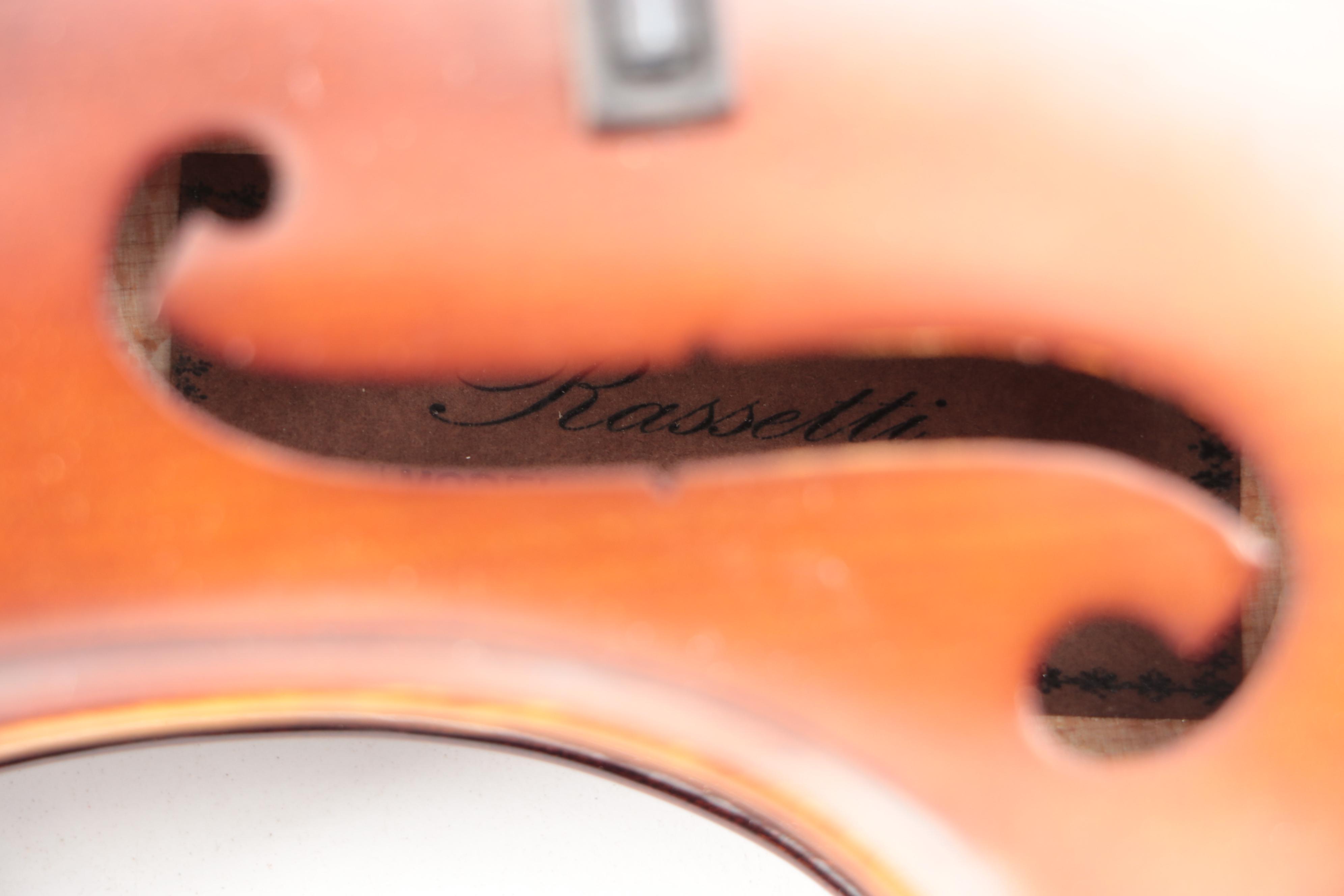 Rossetti Acoustic Electric Violin with Canvas and Velour Coffin Case