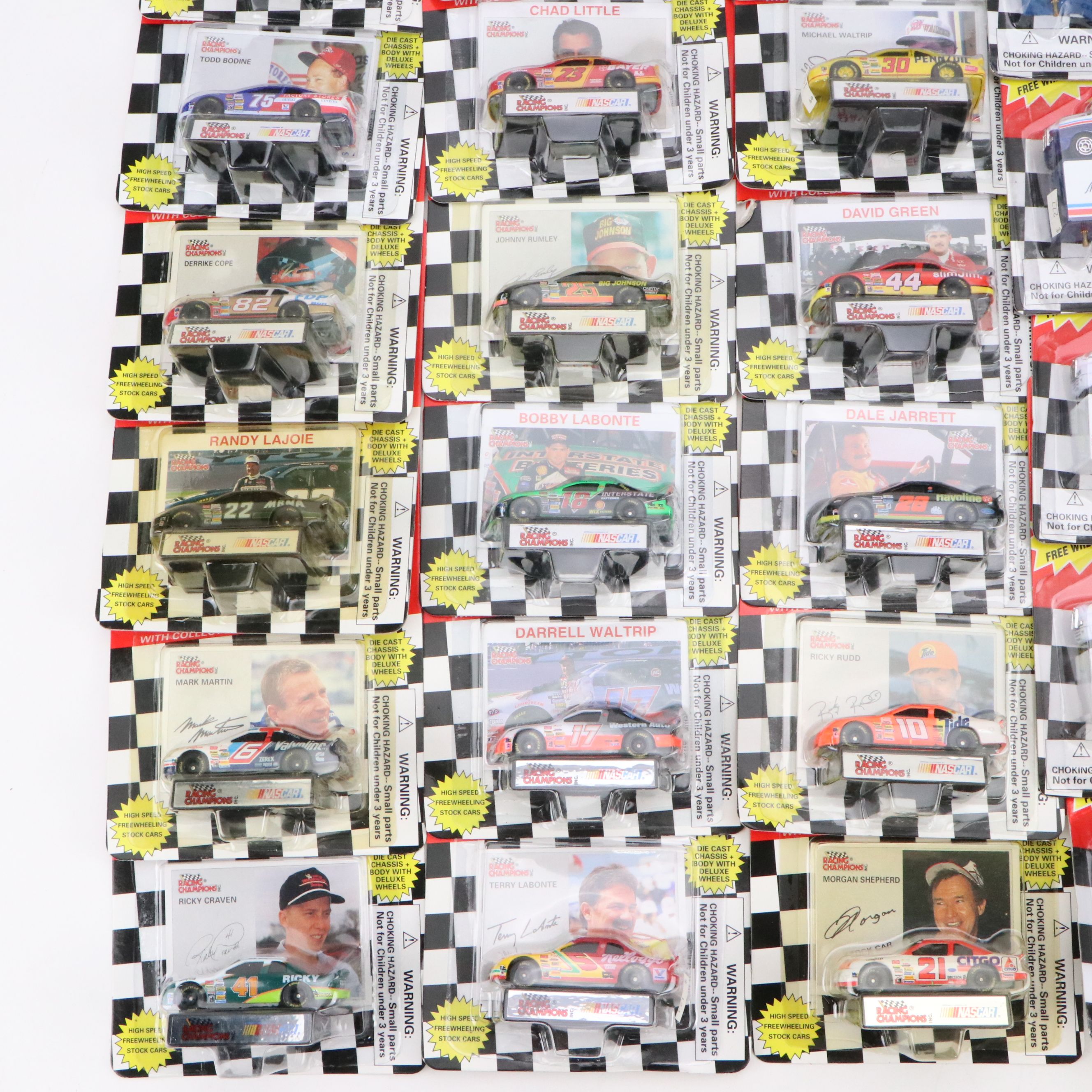 Racing Champions "Racing Team Transporter" and "Stock Car NASCAR" Toy Cars, 1995