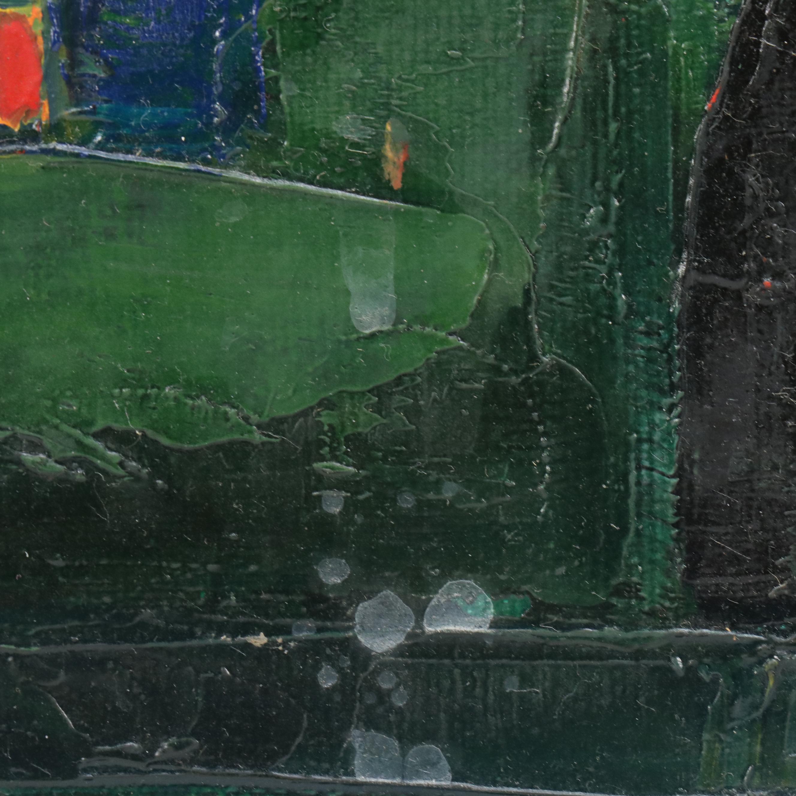 Modern Oil Painting of Townscape, Mid–Late 20th Century