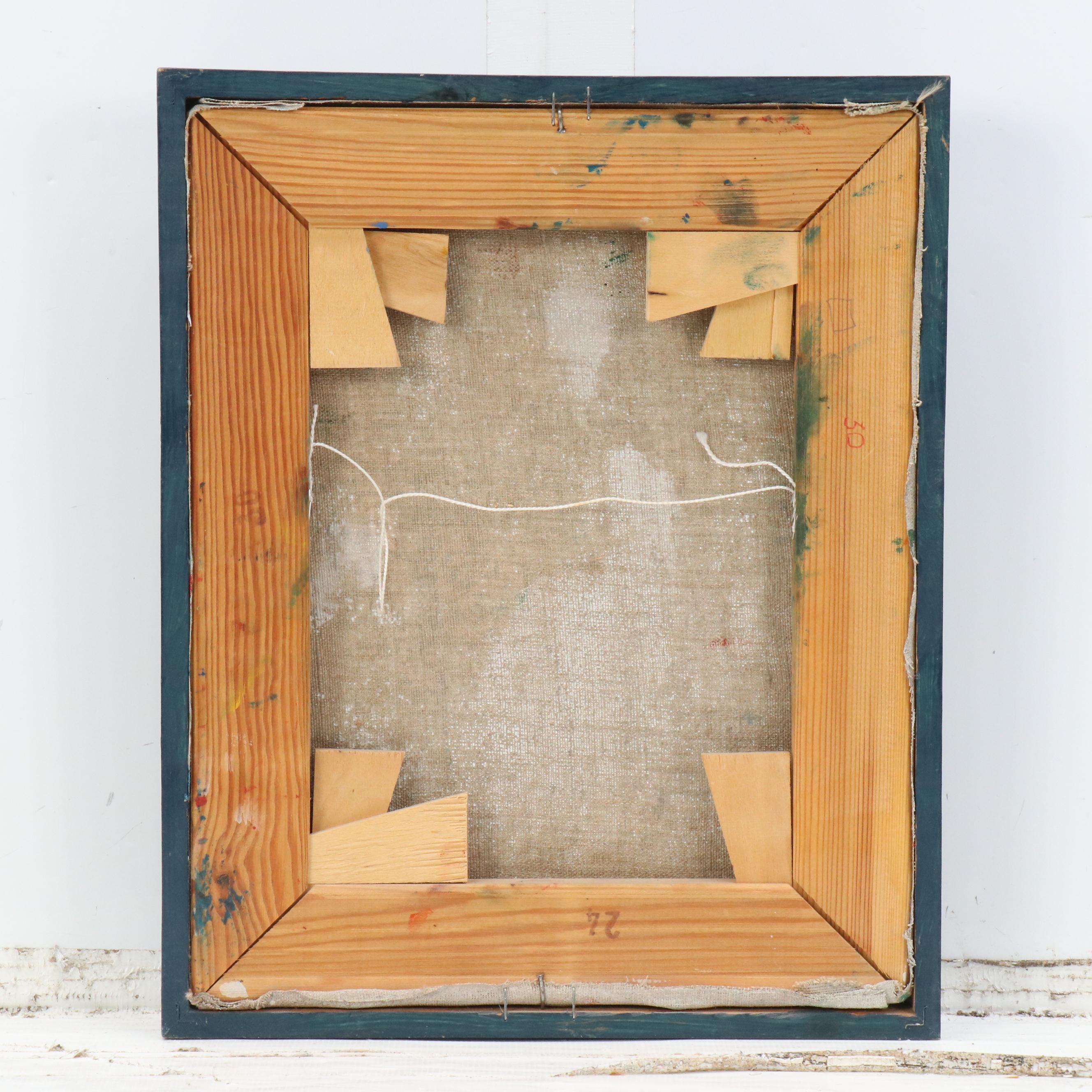 Modern Oil Painting of Townscape, Mid–Late 20th Century