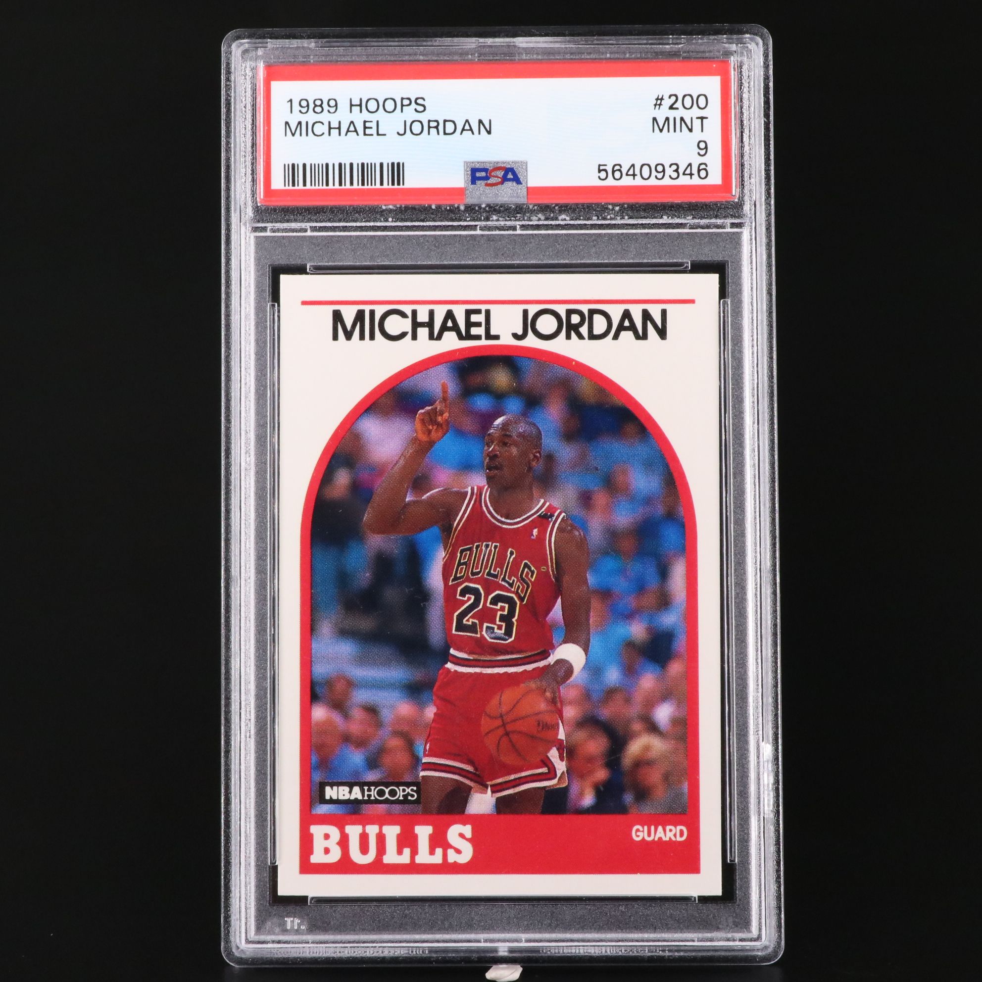 1989 NBA Hoops Michael Jordan Chicago Bulls Basketball Card Graded PSA 9