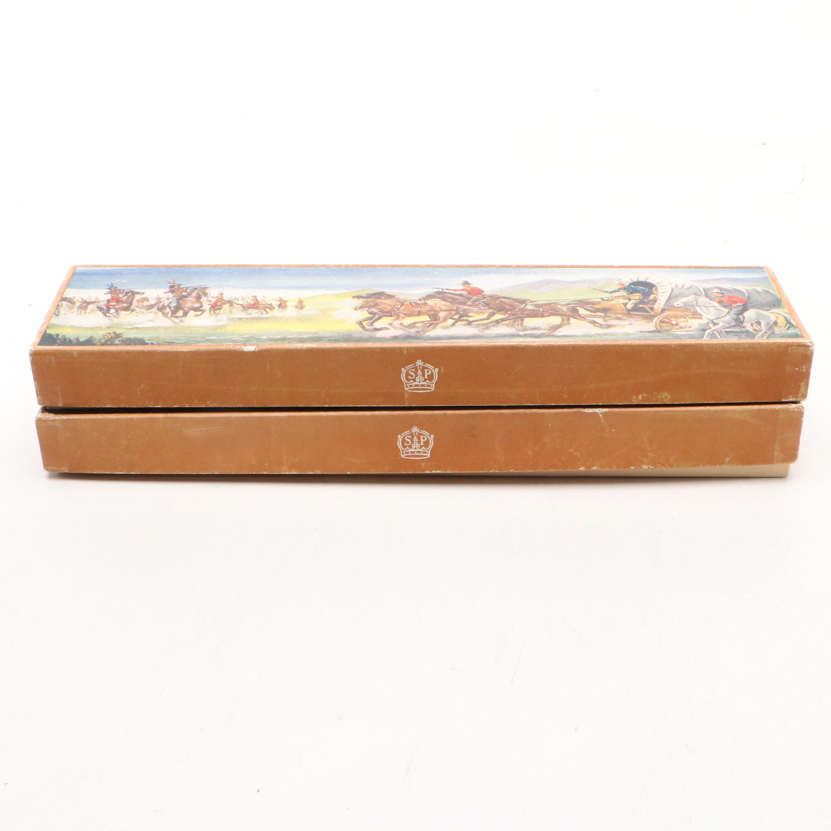 Britains Crown Range "North American Indians" Lead Toy Soldiers, Mid-20th C.