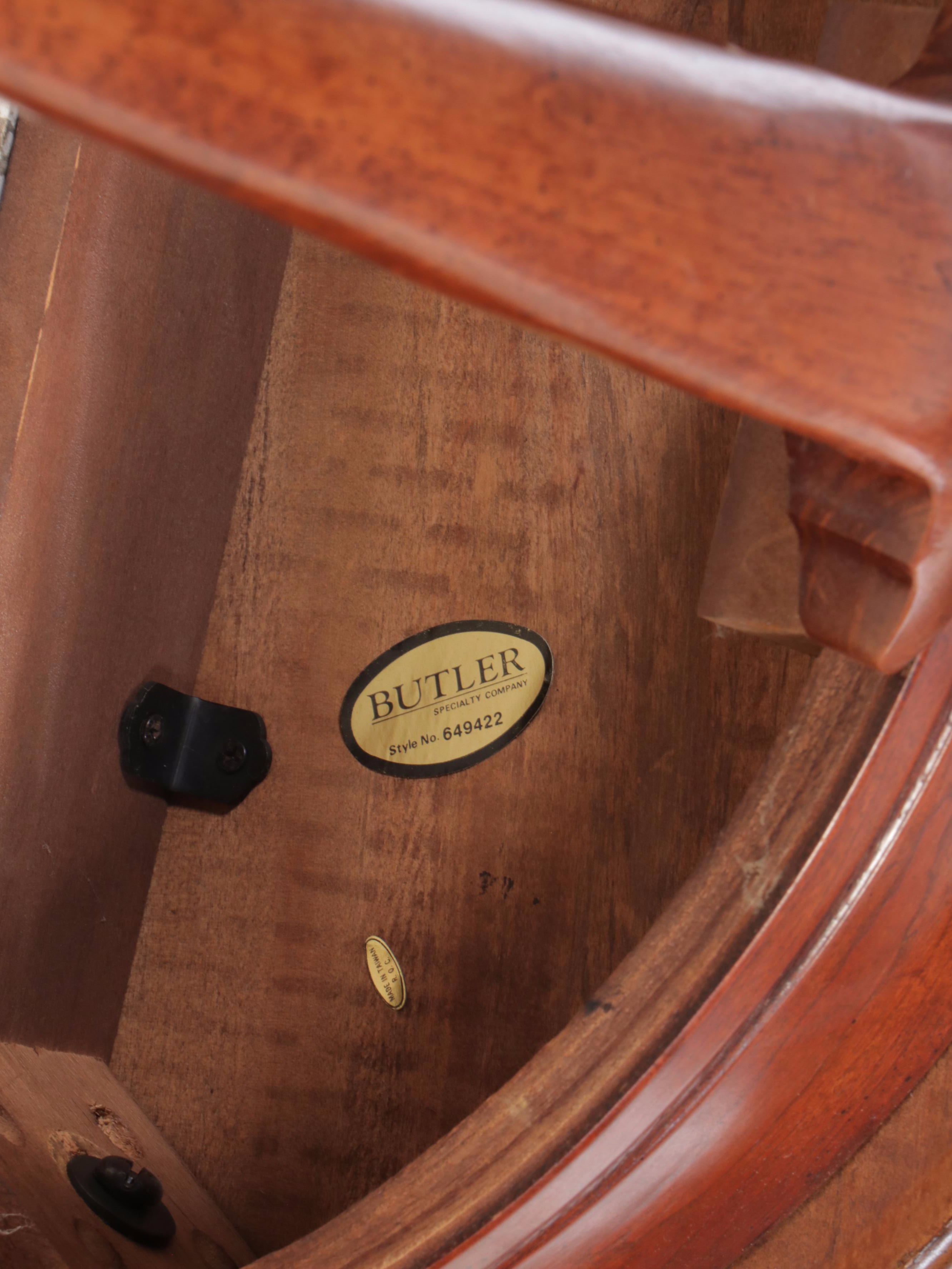 Butler Specialty Company Queen Anne Style Cherry Finish Demilune Table