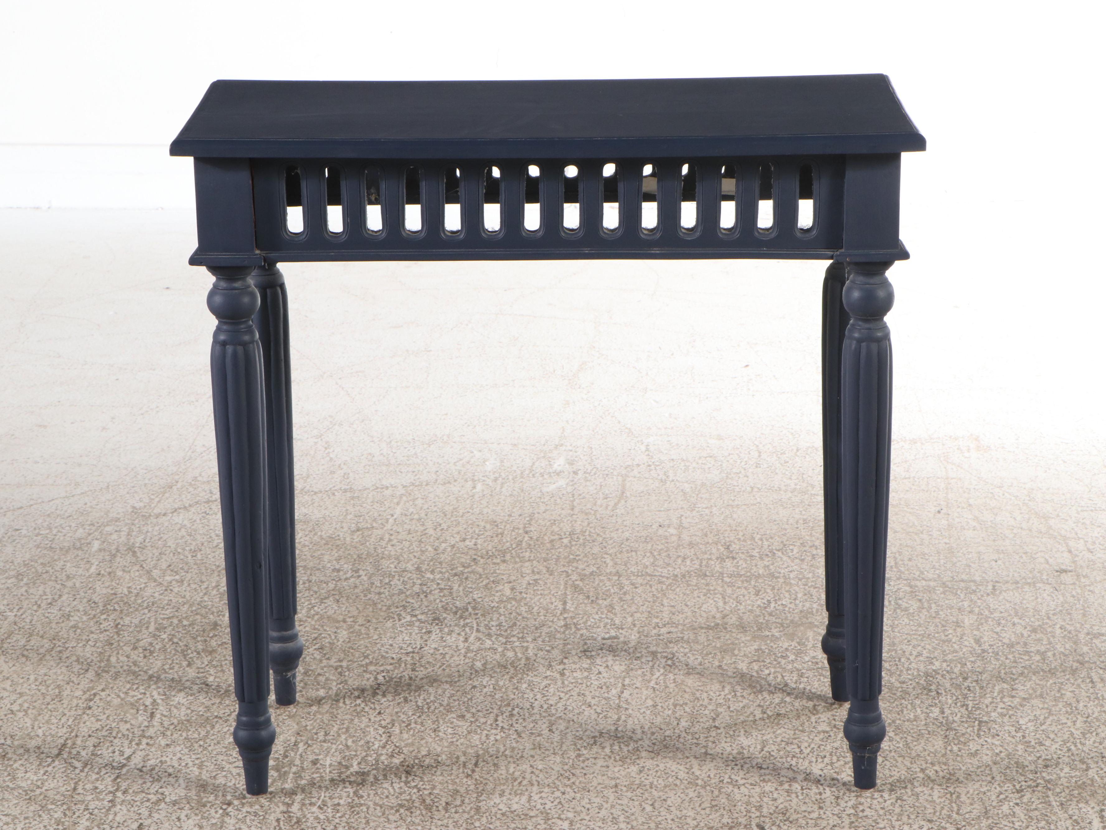 Venetian Inspired Pierced-Apron Painted Wooden Table