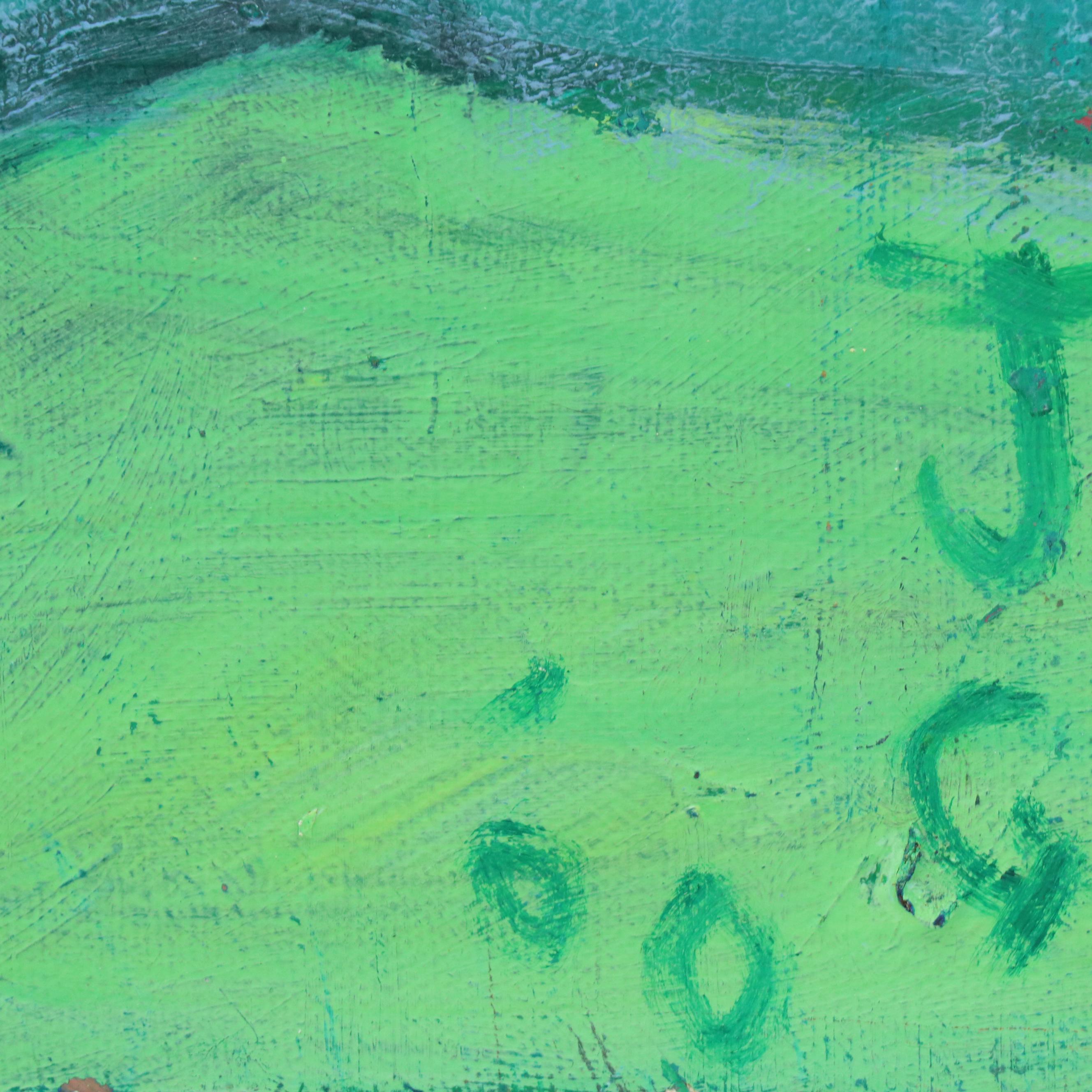 Janice Guttman Stylized Landscape Acrylic Painting, 2000