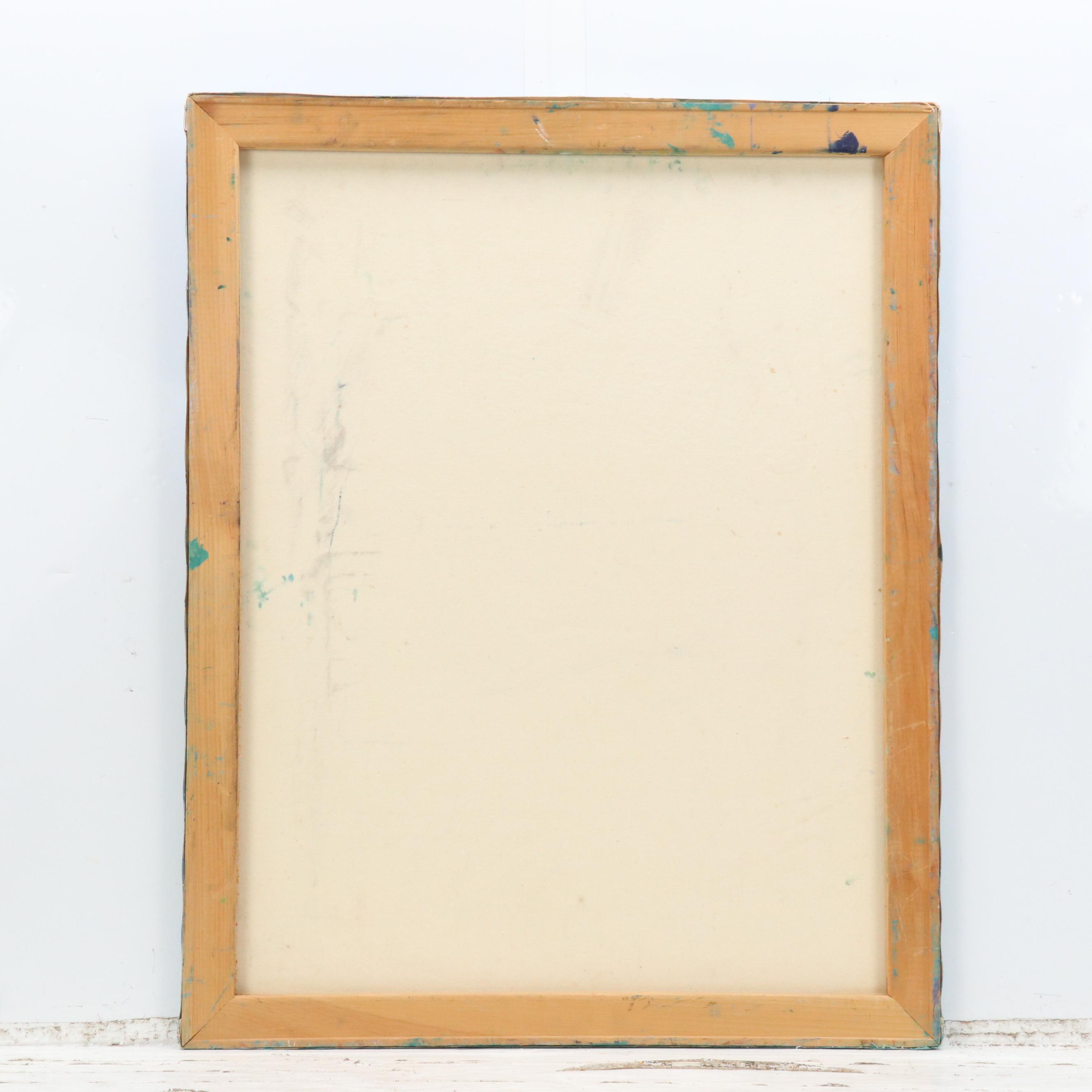 Janice Guttman Stylized Landscape Acrylic Painting, 2000