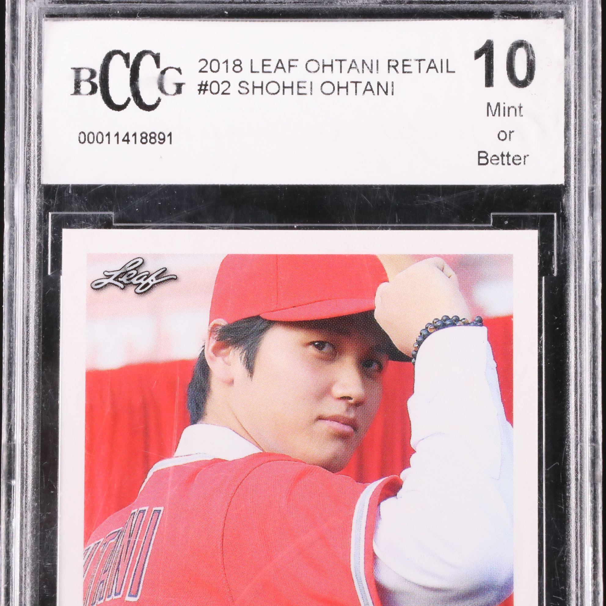 2018 Leaf Shohei Ohtani Rookie Year Baseball Card Graded BCCG 10