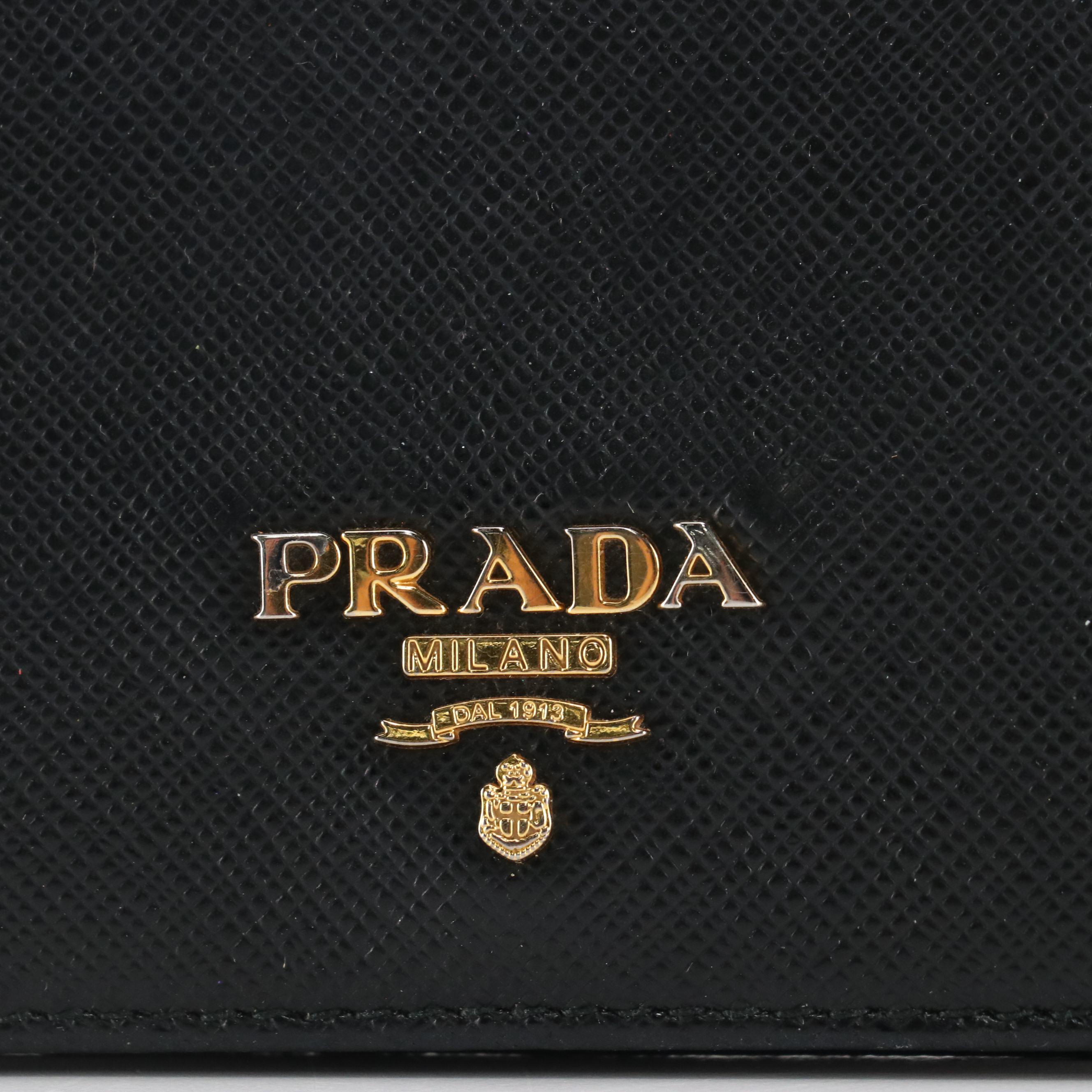 Prada Bifold Compact Wallet in Saffiano Leather