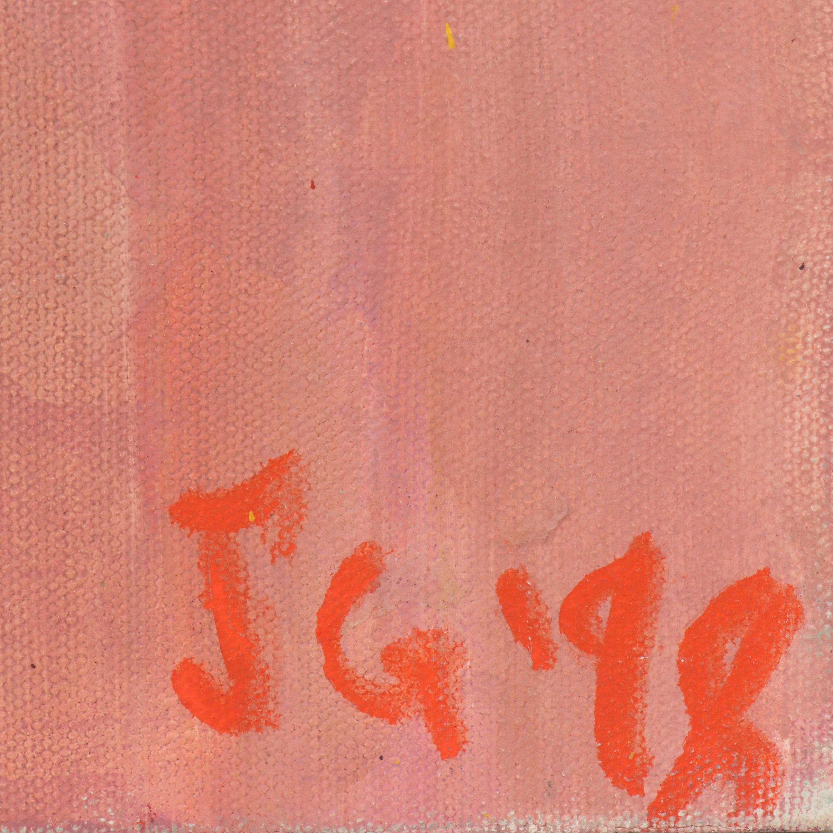 Janice Guttman Modernist Interior Mixed Media Collage, 1998