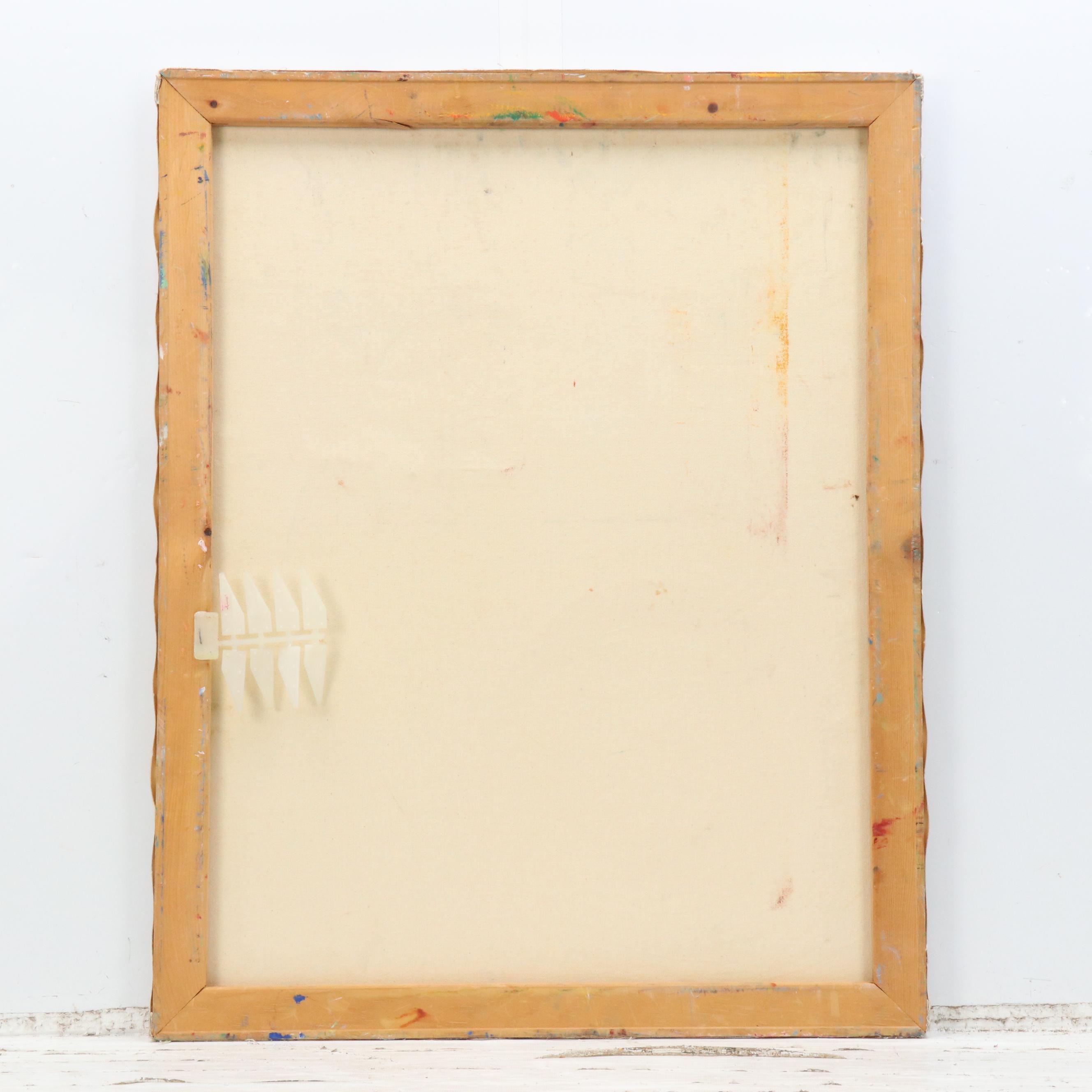 Janice Guttman Modernist Interior Mixed Media Collage, 1998