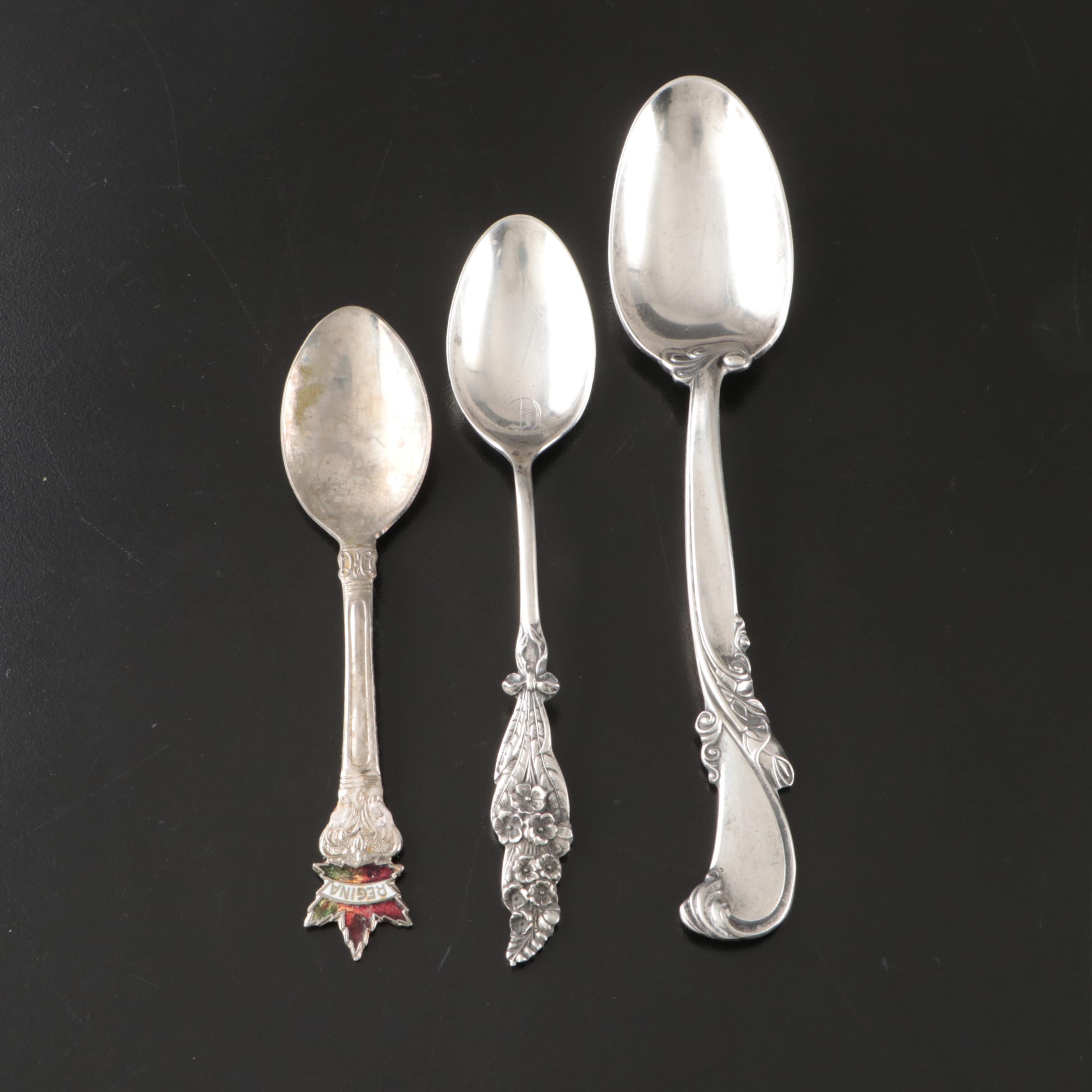Wallace "Waltz of Spring" Sterling Spoon with Silver Plate Serveware and More