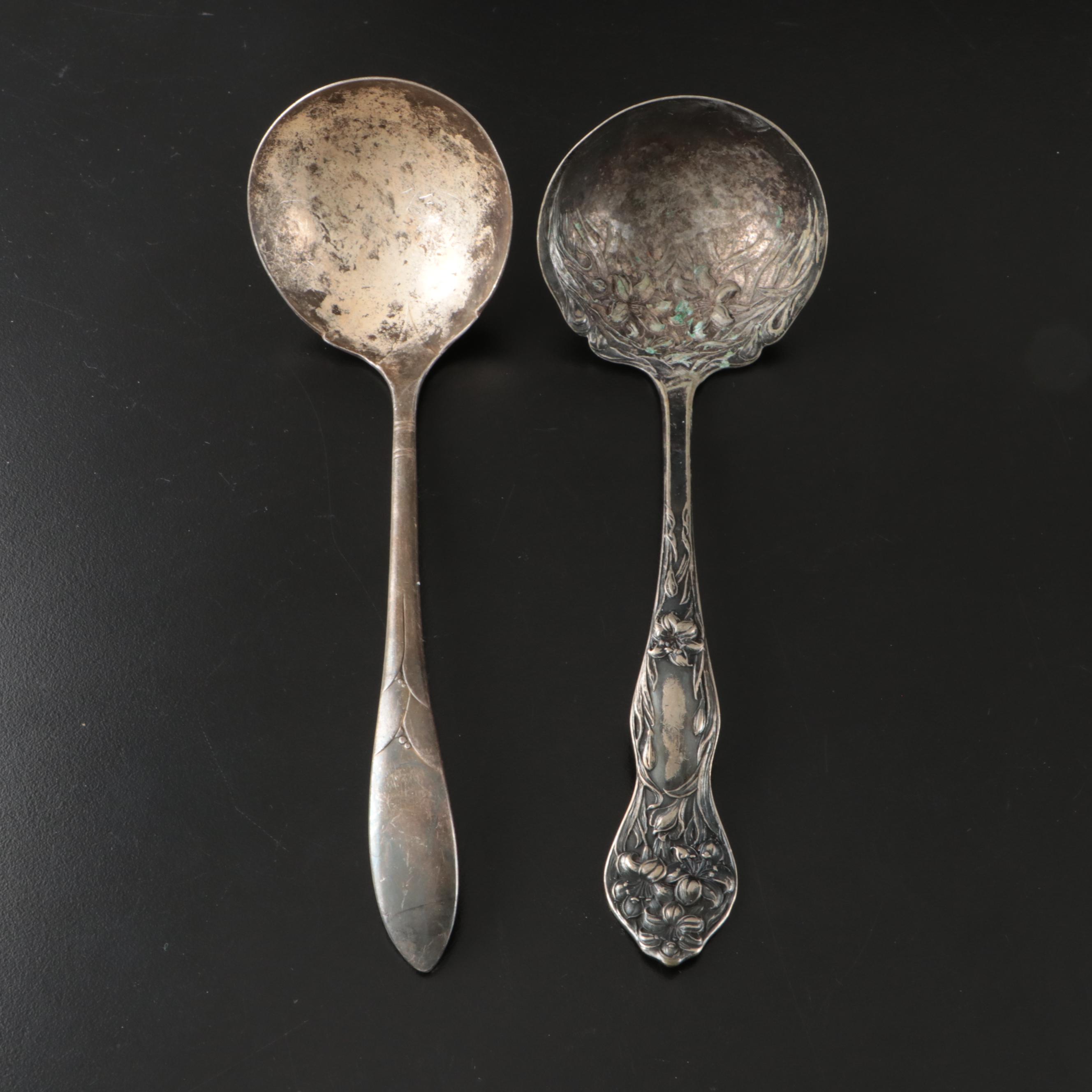 Wallace "Waltz of Spring" Sterling Spoon with Silver Plate Serveware and More