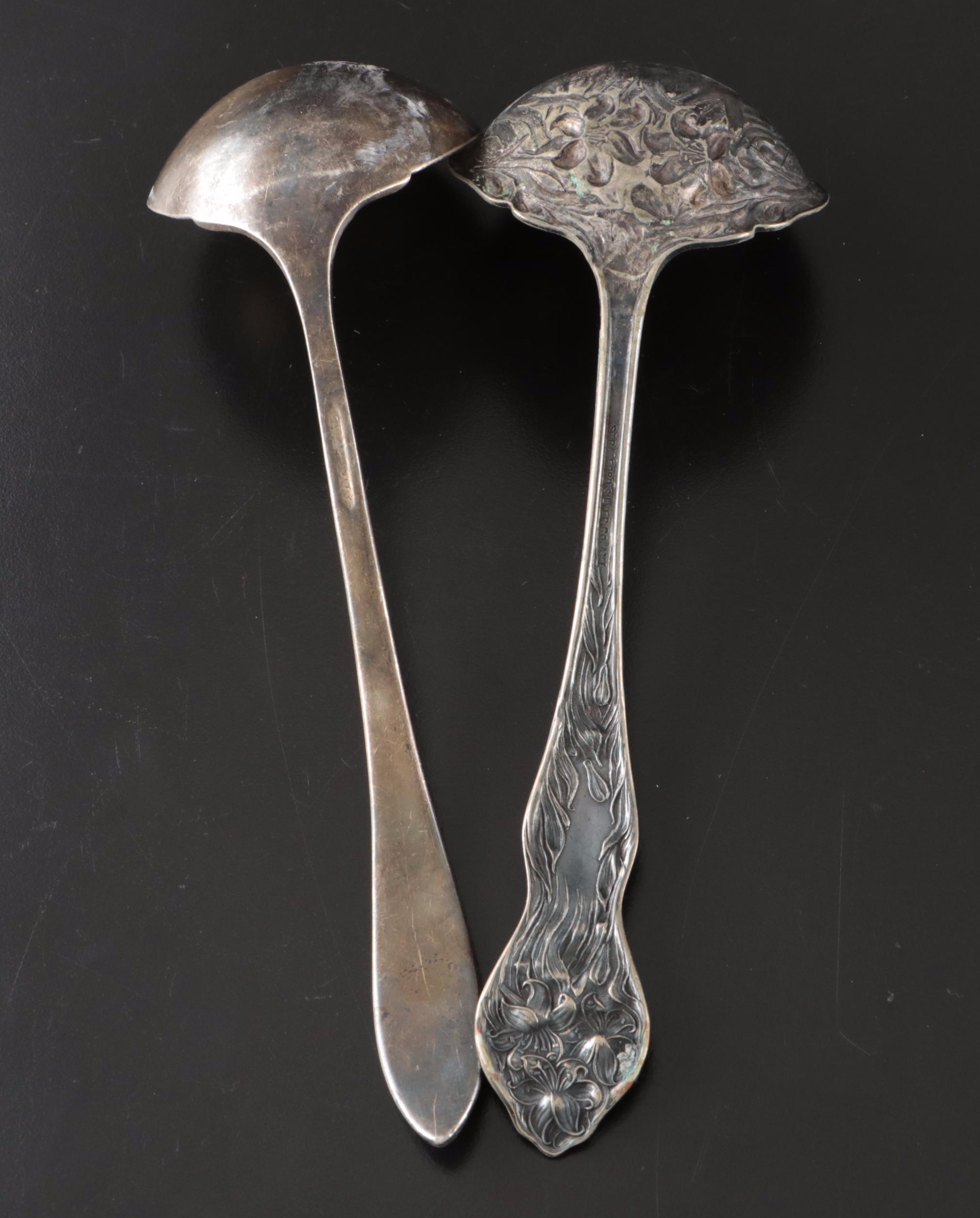 Wallace "Waltz of Spring" Sterling Spoon with Silver Plate Serveware and More
