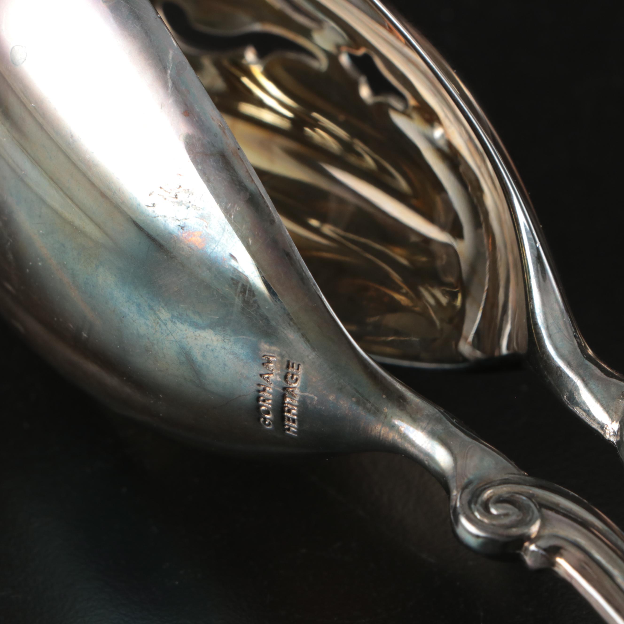 Wallace "Waltz of Spring" Sterling Spoon with Silver Plate Serveware and More
