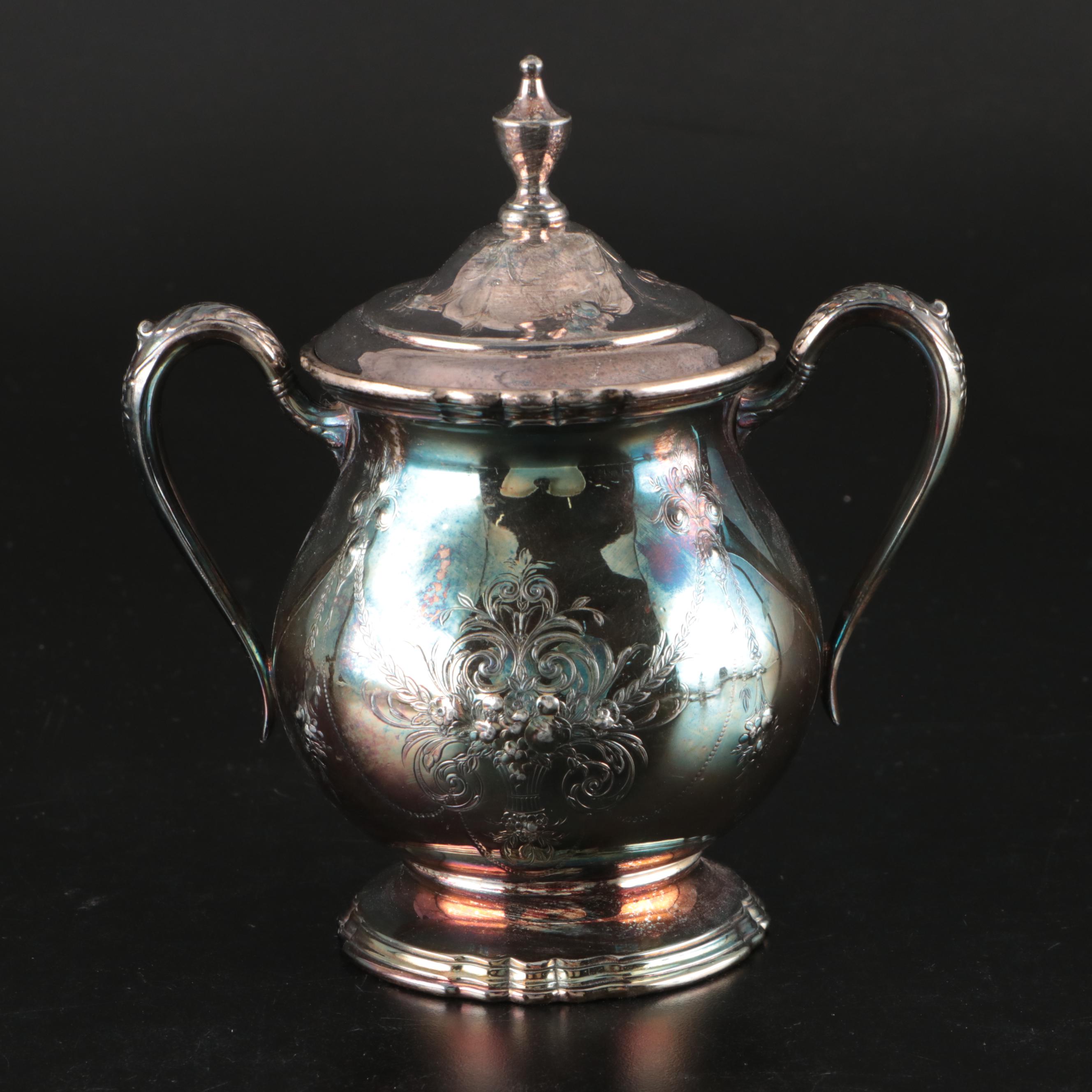 Wallace "Waltz of Spring" Sterling Spoon with Silver Plate Serveware and More