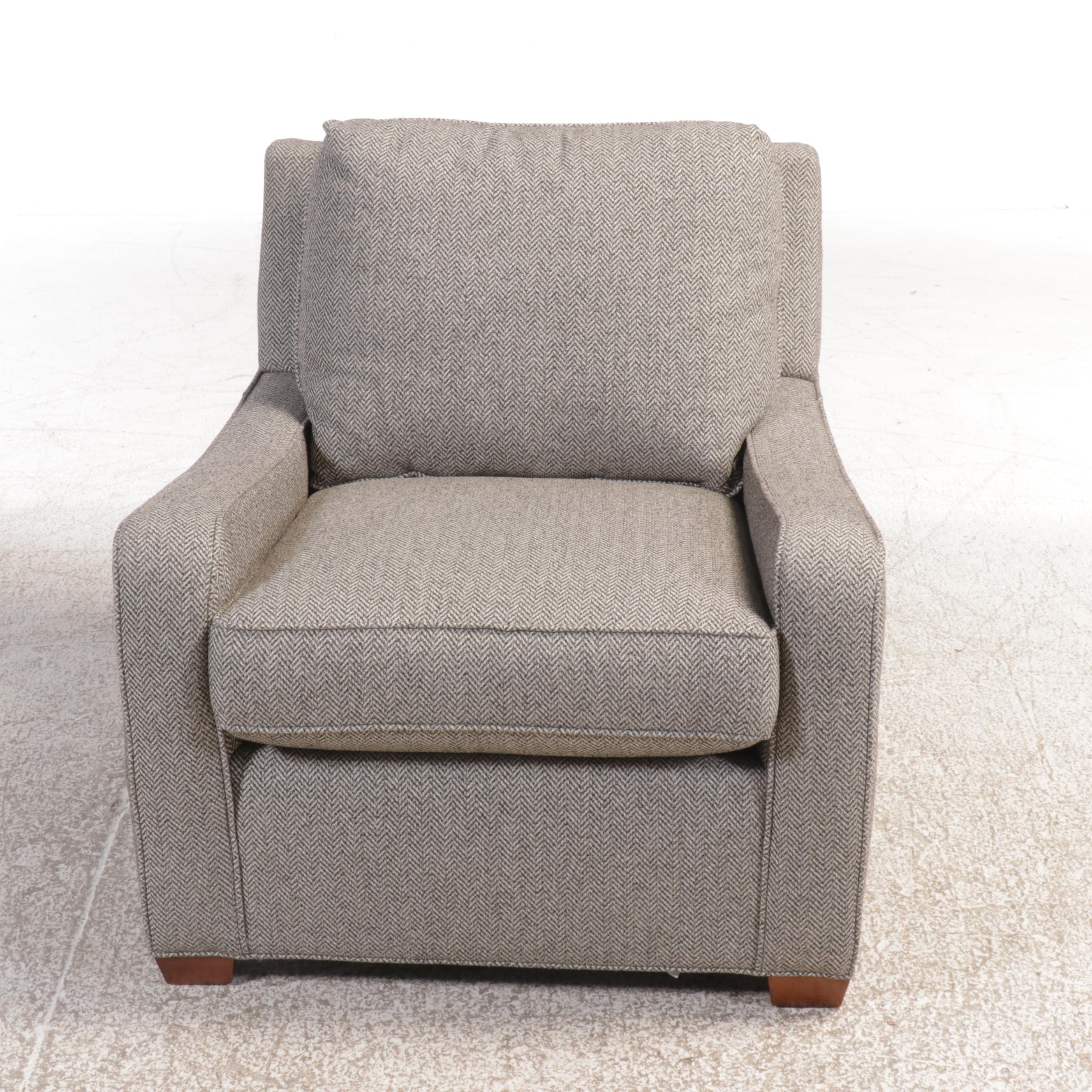 Hickory White Grey Upholstered Armchair