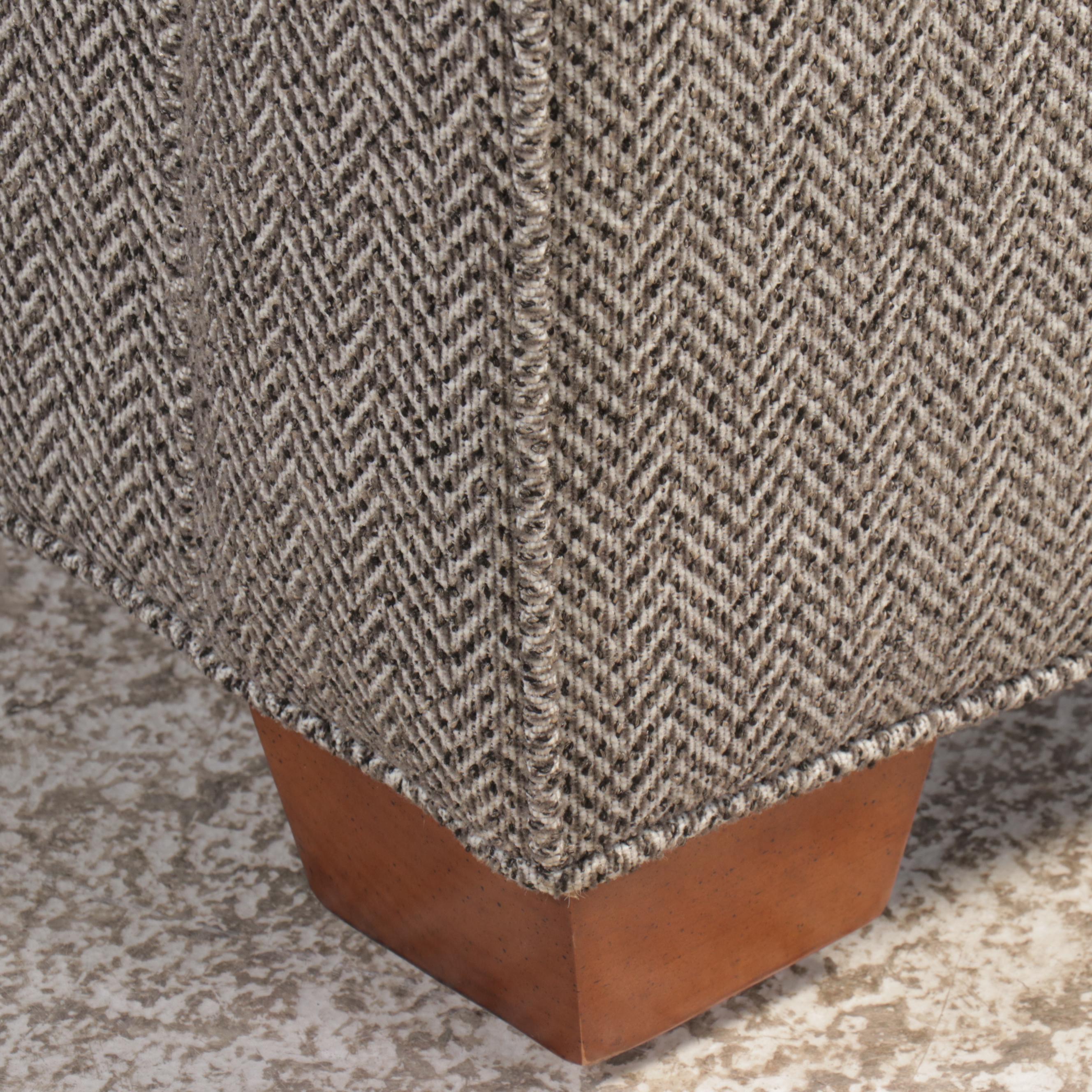 Hickory White Grey Upholstered Armchair