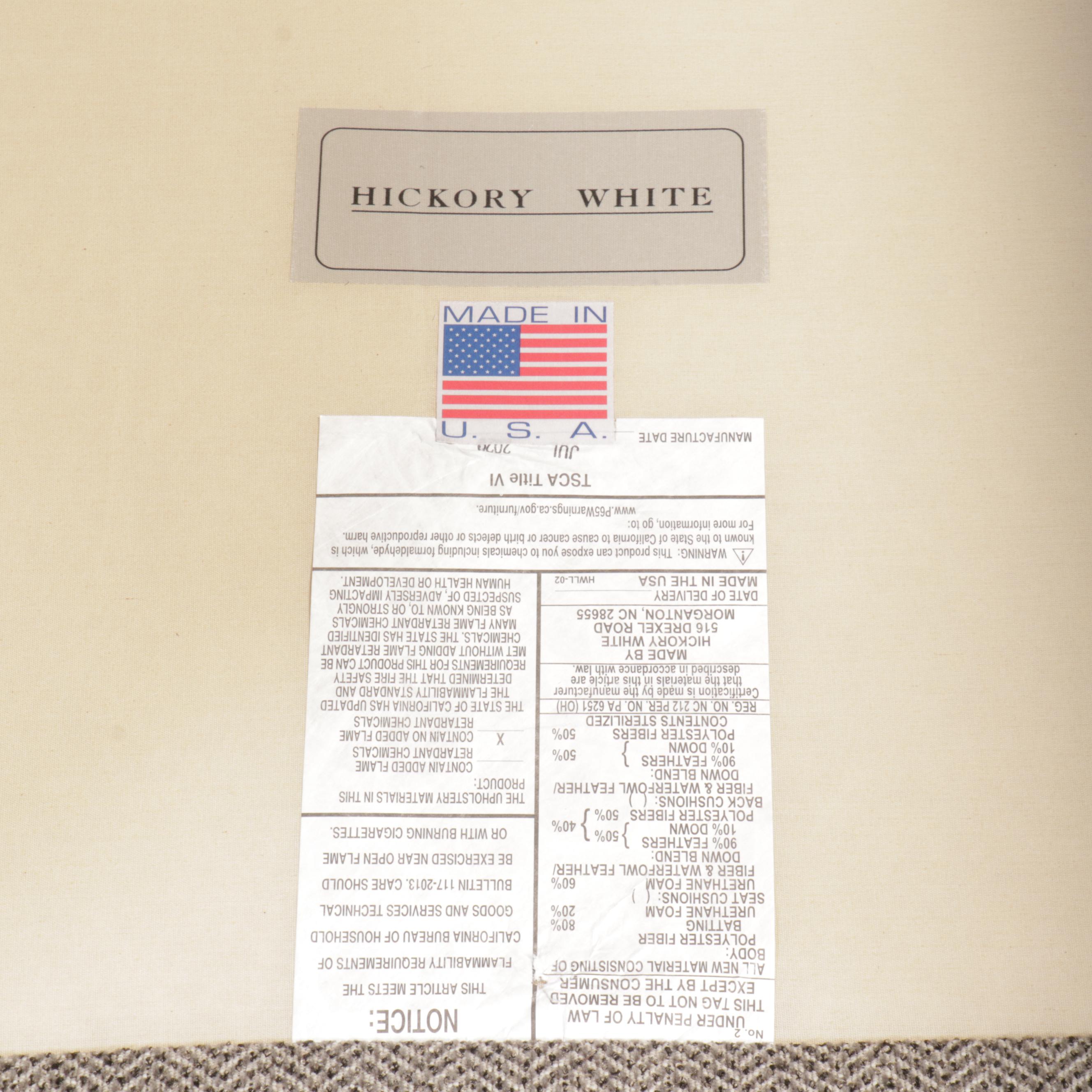 Hickory White Grey Upholstered Armchair