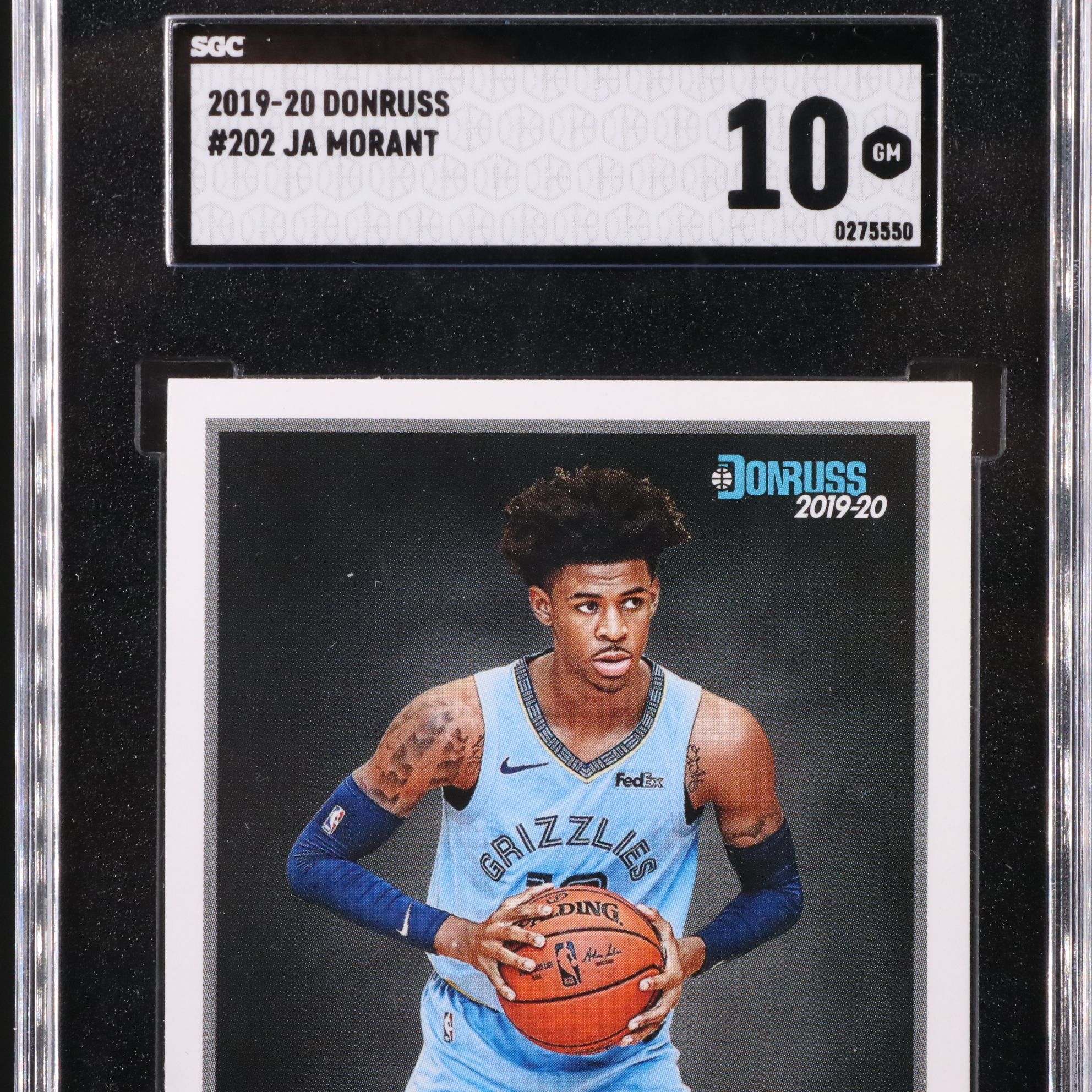 2019-20 Donruss Ja Morant Rated Rookie Basketball Card Graded SGC 10