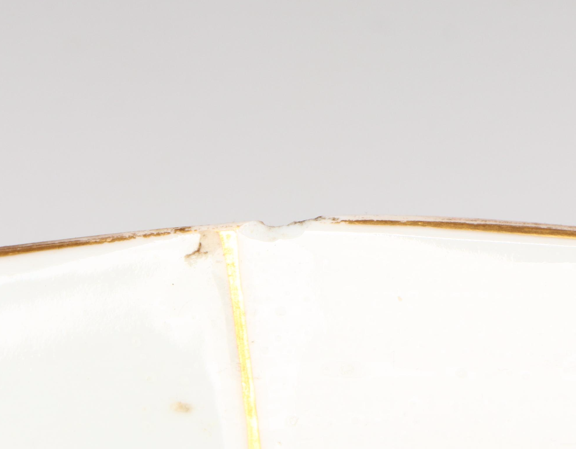 Meissen Gold Gilt Porcelain Decorative Plates on Metal Base