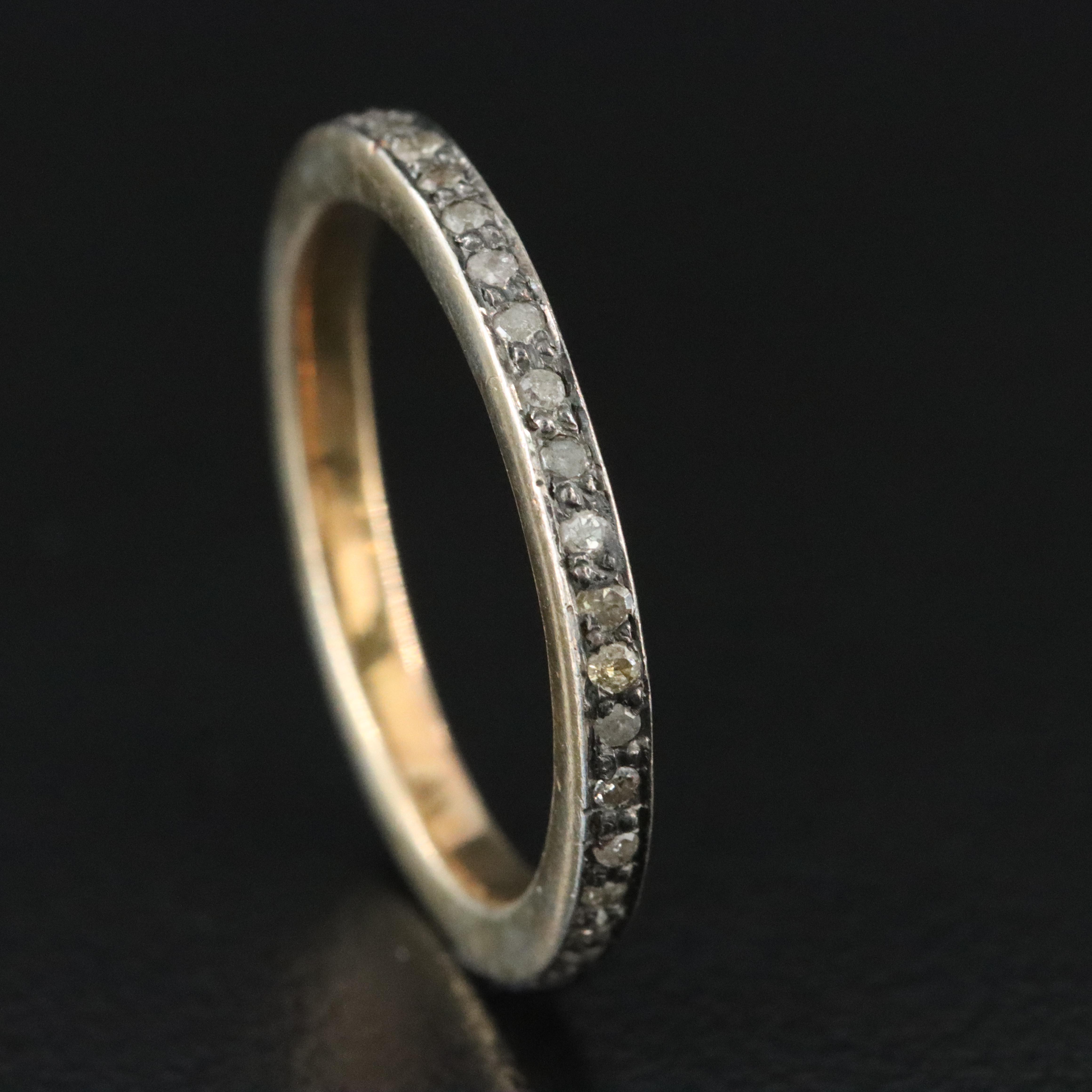 Sterling Diamond Eternity Band