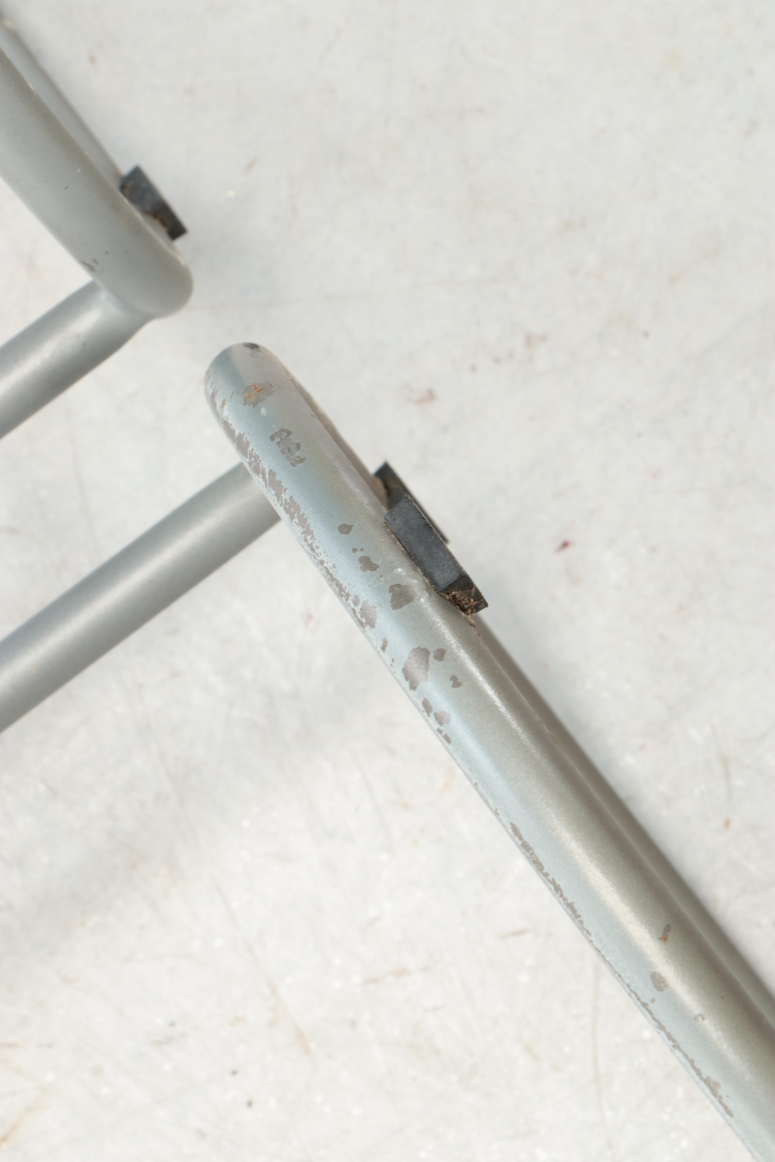 Metal Outdoor End Tables with Stone Table Tops