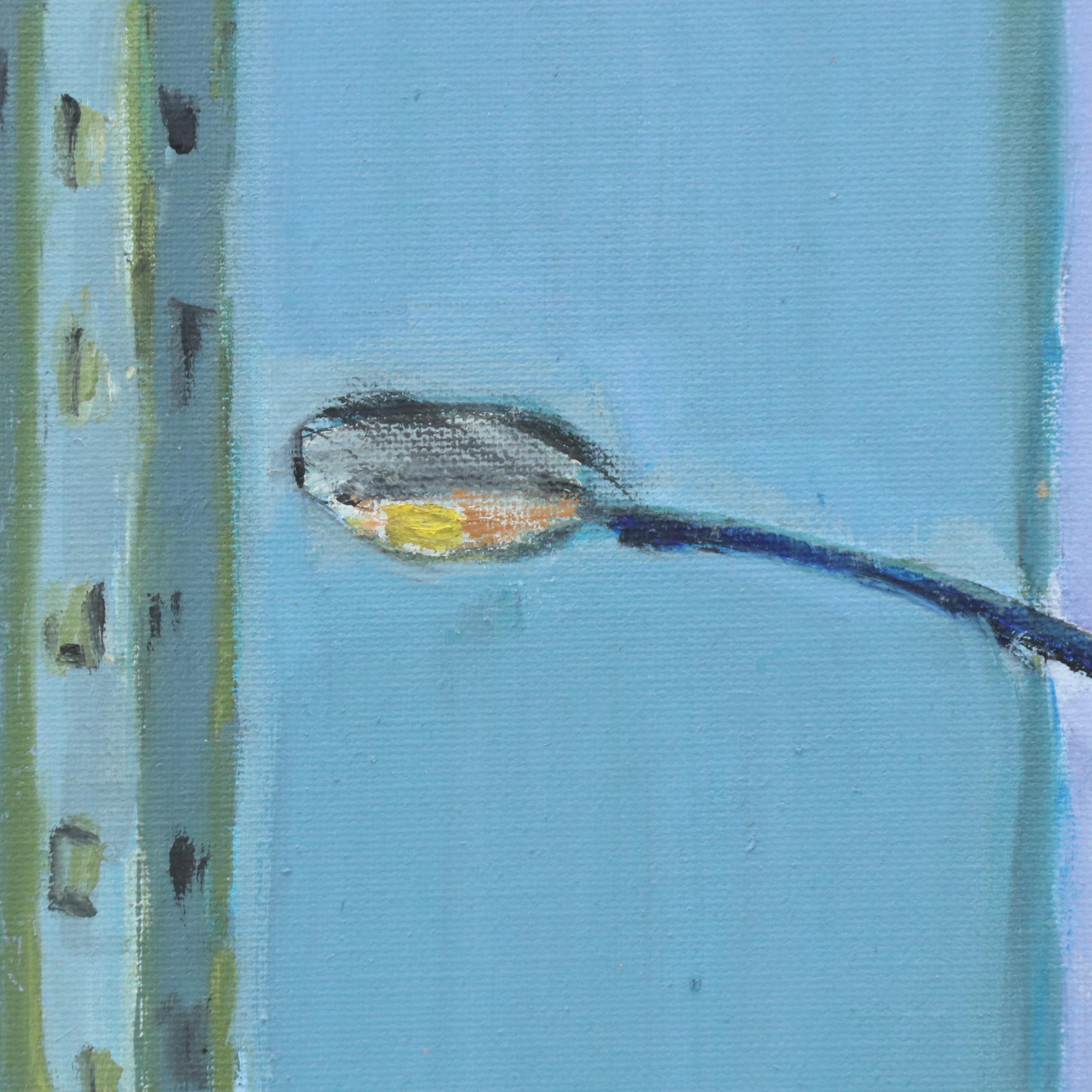 Janice Guttman Modernist Cityscape Acrylic Painting "Long Island City," 1989