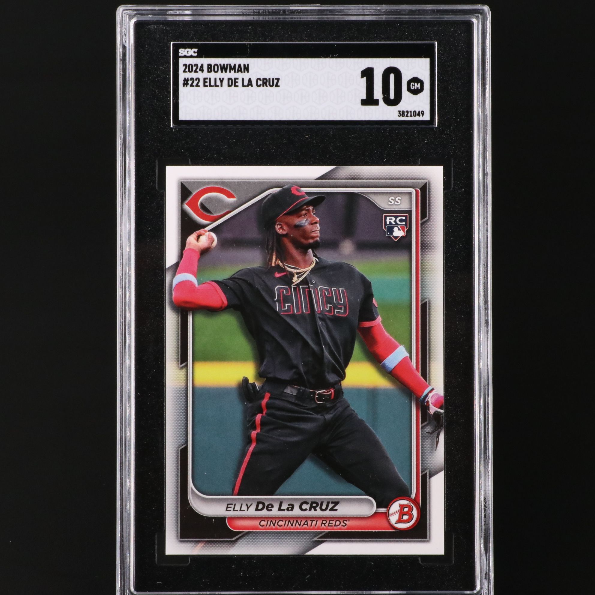 2024 Bowman Elly De La Cruz Cincinnati Reds Rookie Card Graded SGC 10
