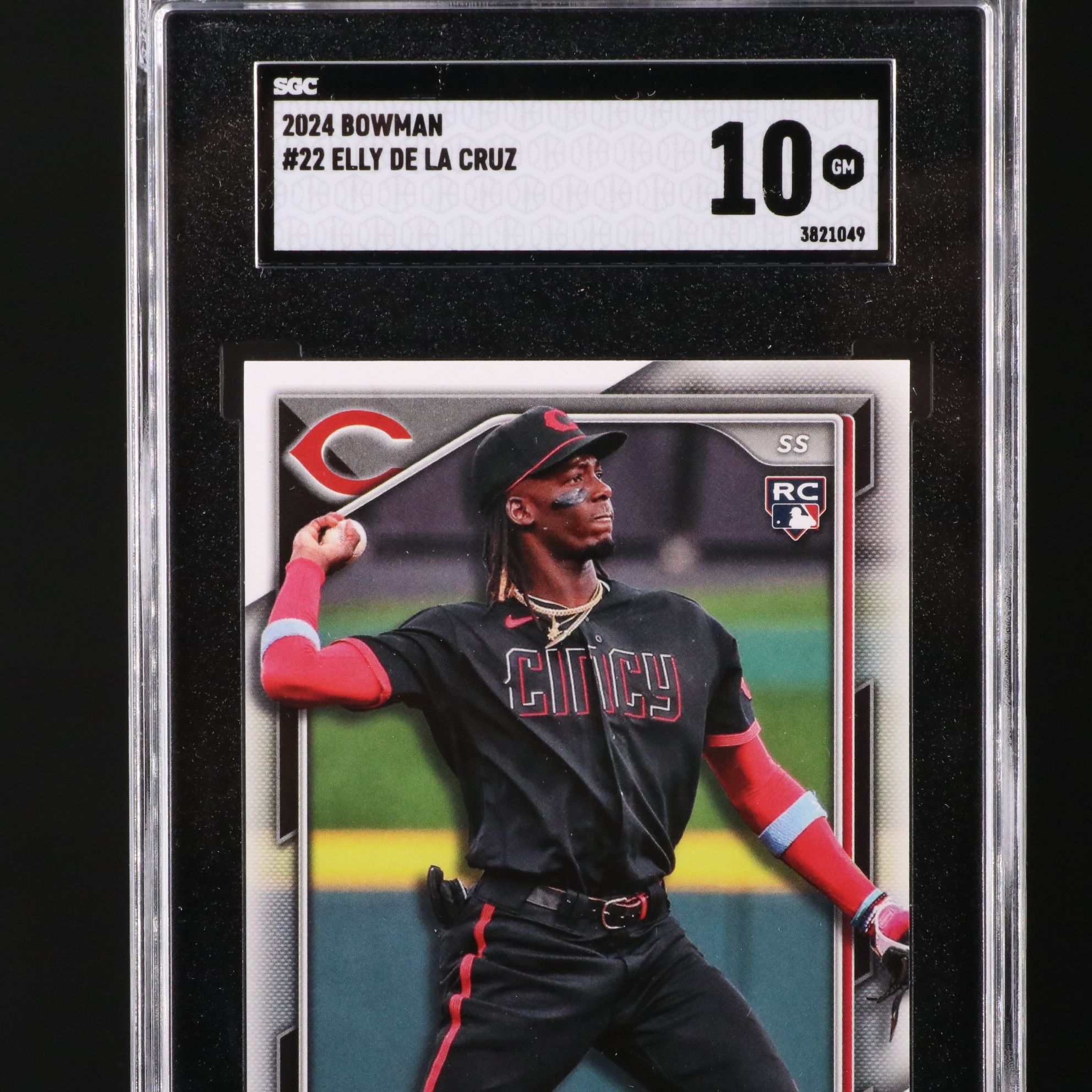 2024 Bowman Elly De La Cruz Cincinnati Reds Rookie Card Graded SGC 10