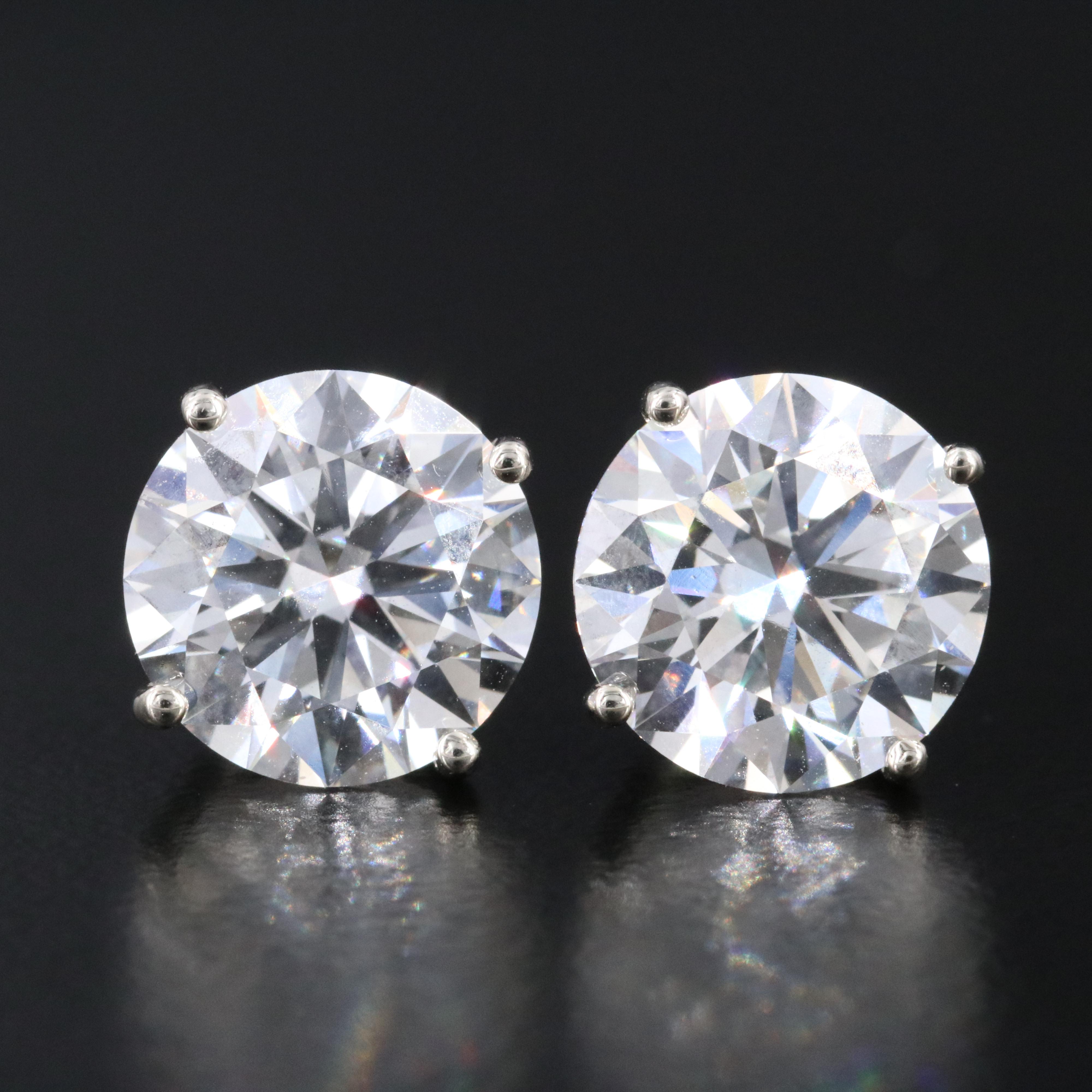 14K 6.02 CTW Lab Grown Diamond Stud Earrings with IGI Reports