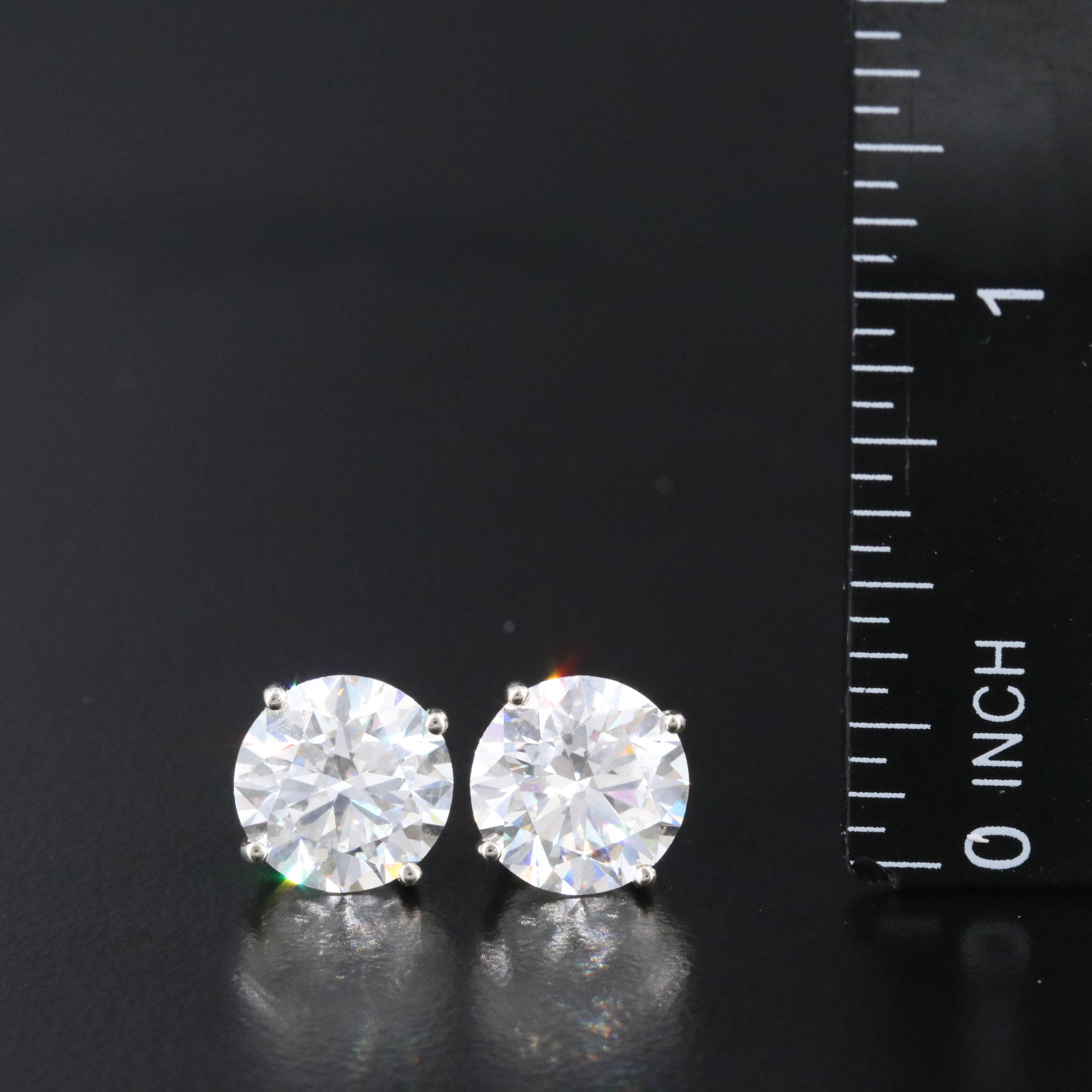 14K 6.02 CTW Lab Grown Diamond Stud Earrings with IGI Reports