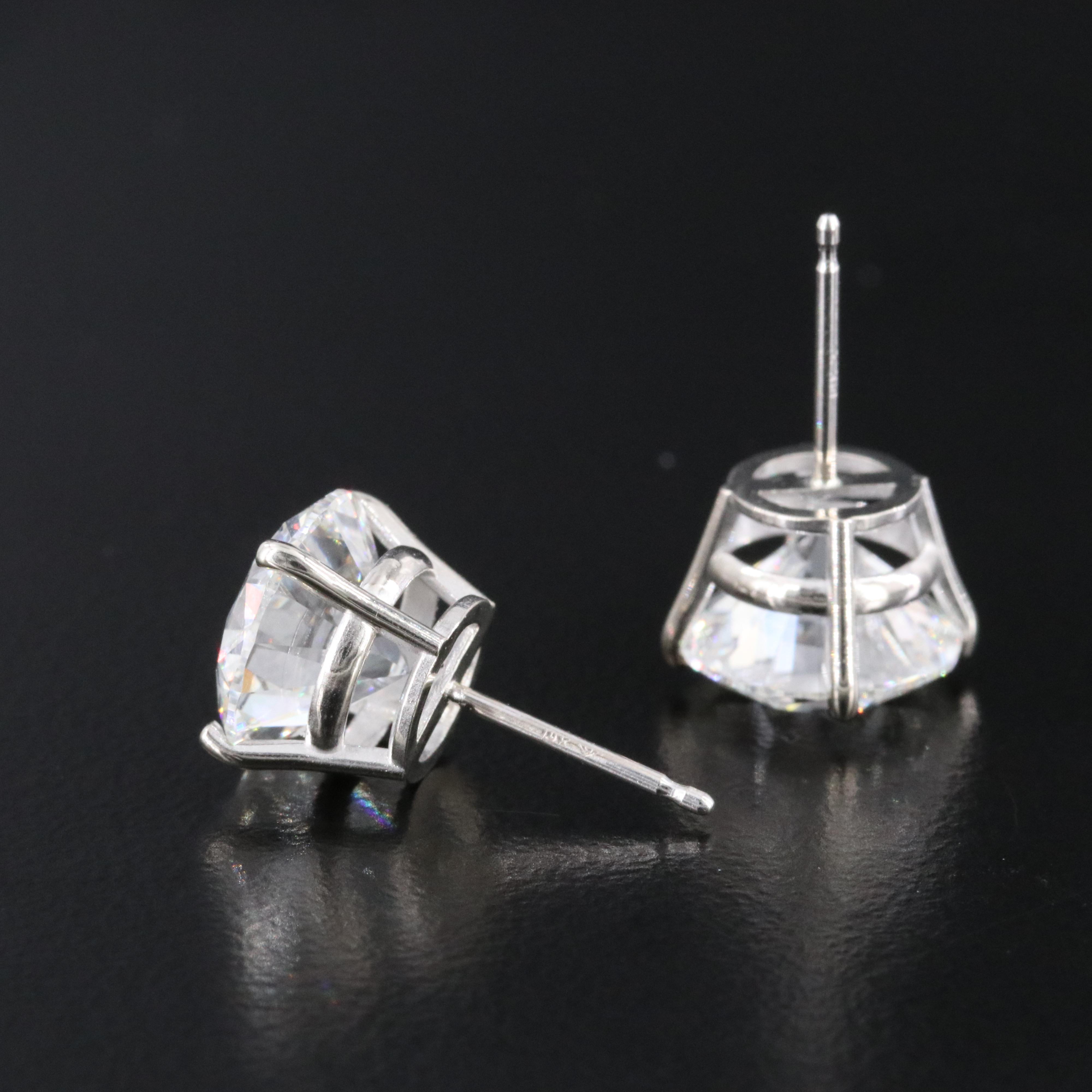 14K 6.02 CTW Lab Grown Diamond Stud Earrings with IGI Reports