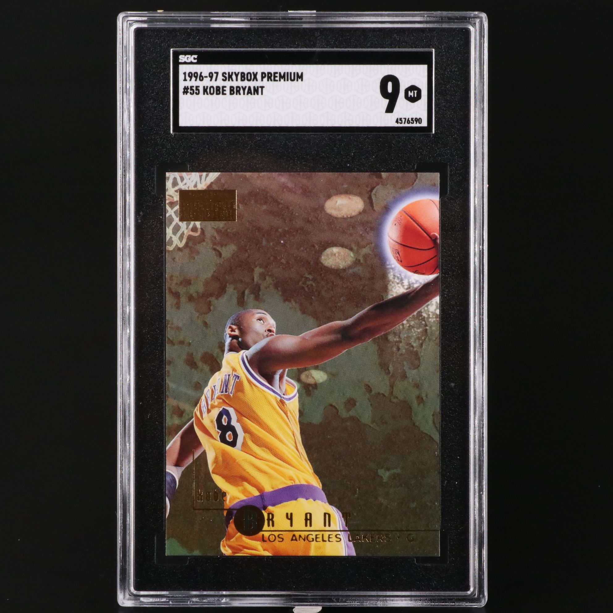 1996 Skybox Premium Kobe Bryant Los Angeles Lakers Rookie Card Graded SGC 9