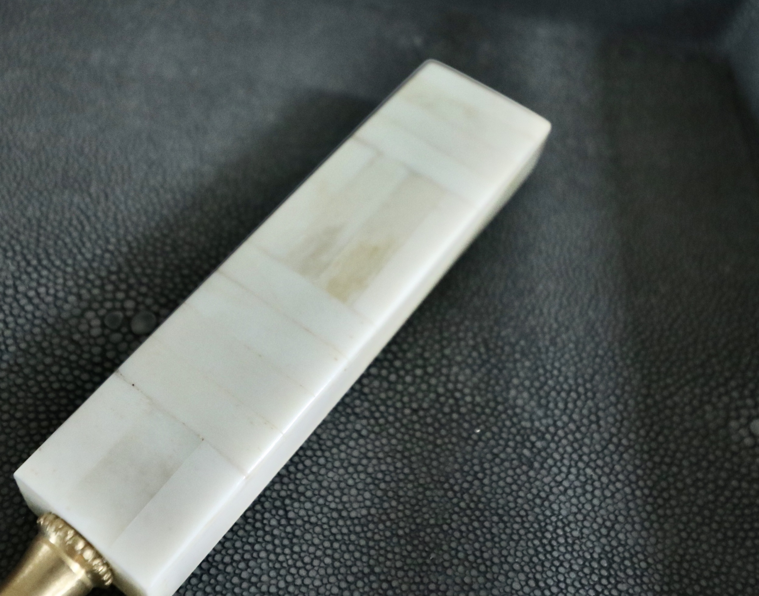 Shagreen Faux Leather Trays, Cyan Design Metal Bookends and Office Décor