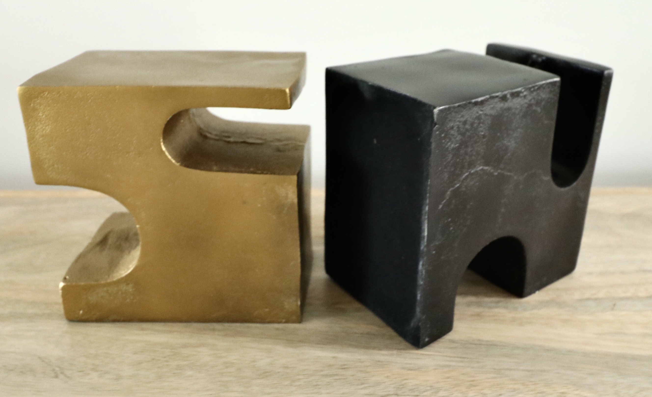 Shagreen Faux Leather Trays, Cyan Design Metal Bookends and Office Décor