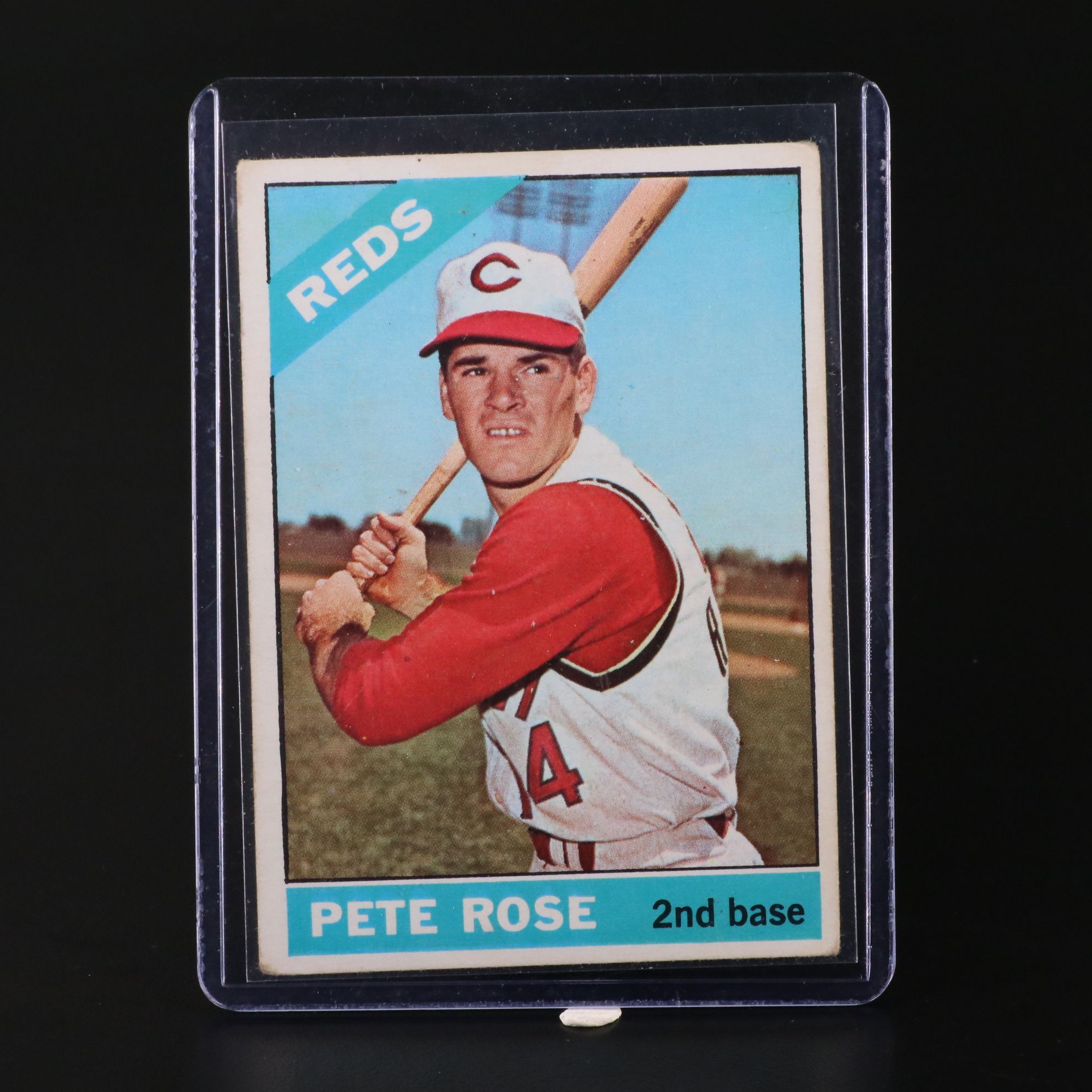 1966 Topps Pete Rose Cincinnati Reds Baseball Card