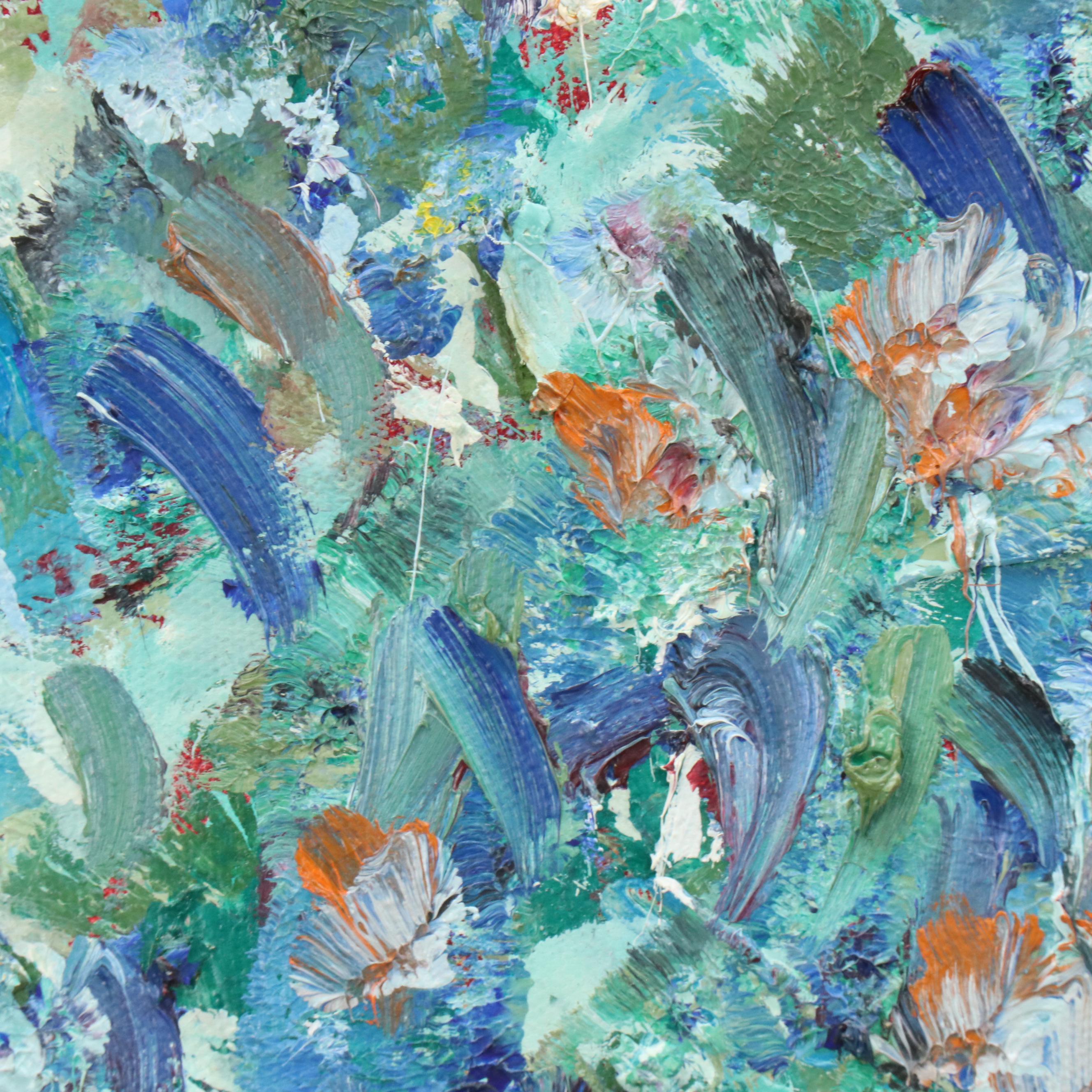 Janice Guttman Modernist Figural Oil Painting, 1988